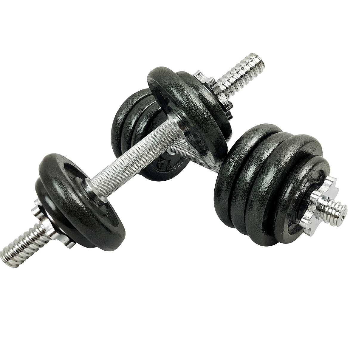 15 Kg Dumbbell Set With Case 2 The Fitness 15 Kg Cast Iron Dumbbell Set Is Designed For Home Toning And Strength Workout Usage. The Traditional 1&Quot; Standard Cast Plate Design Is Easy To Pick Up And Load Onto The Bars With The Quality Spinlock Collars Ensuring A Safe And Secure Fit On The Bar, Along With Quick Plate Changes. The Knurled Black Dumbbell Sleeves Ensures A Great Grip Whilst Working Out. The Dumbbell Set Can Be Used For A Wide Range Of Exercises To Help Pump Your Muscles And Tone Your Arms. The Set Lets You Adjust The Lifting Weight Up To A Maximum Of Two 7.5 Kg Dumbbells. Dumbbell Set 15 Kg With Packing Case Dumbbell Set 15 Kg With Packing Case