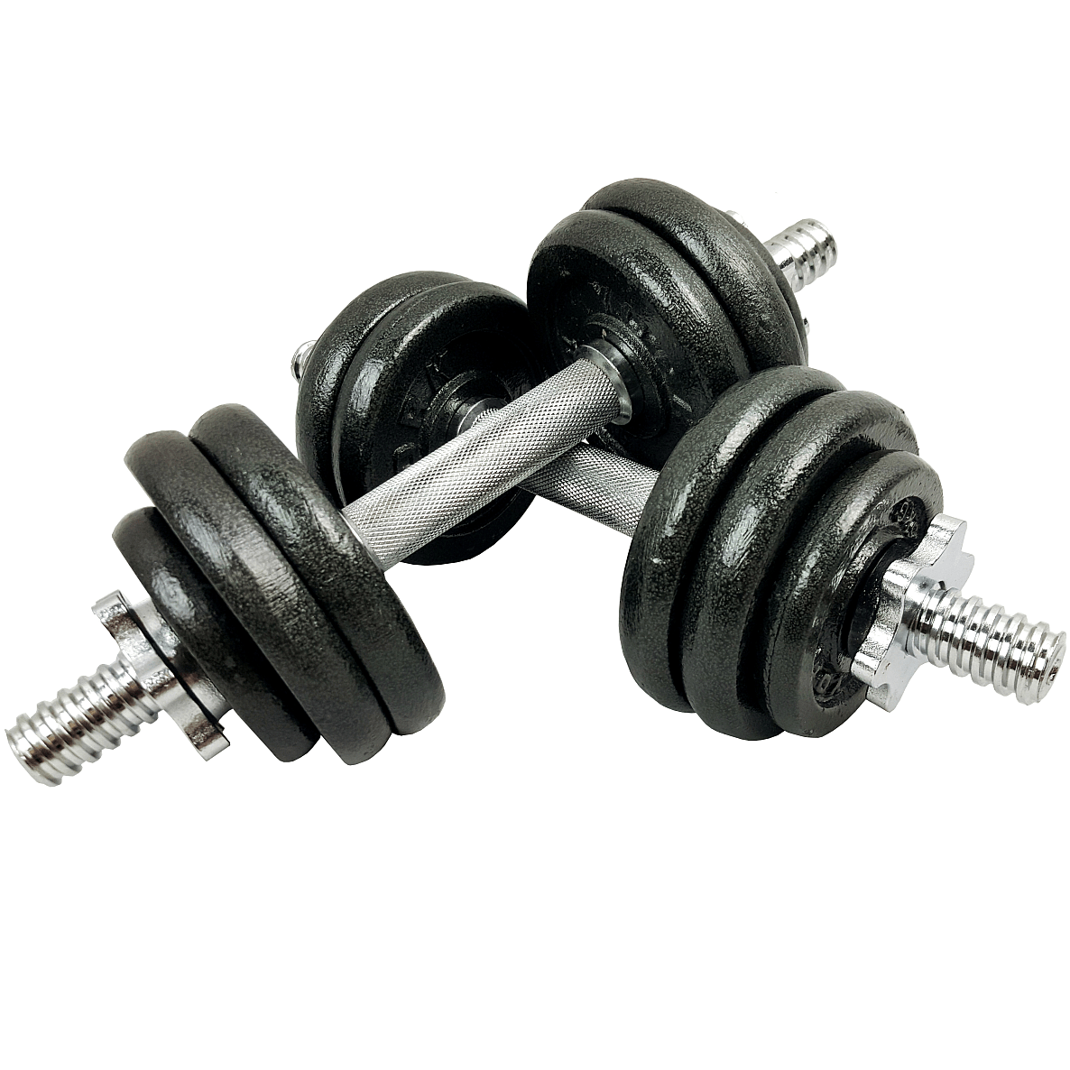 15 Kg Dumbbell Set With Case The Fitness 15 Kg Cast Iron Dumbbell Set Is Designed For Home Toning And Strength Workout Usage. The Traditional 1&Quot; Standard Cast Plate Design Is Easy To Pick Up And Load Onto The Bars With The Quality Spinlock Collars Ensuring A Safe And Secure Fit On The Bar, Along With Quick Plate Changes. The Knurled Black Dumbbell Sleeves Ensures A Great Grip Whilst Working Out. The Dumbbell Set Can Be Used For A Wide Range Of Exercises To Help Pump Your Muscles And Tone Your Arms. The Set Lets You Adjust The Lifting Weight Up To A Maximum Of Two 7.5 Kg Dumbbells. Dumbbell Set 15 Kg With Packing Case