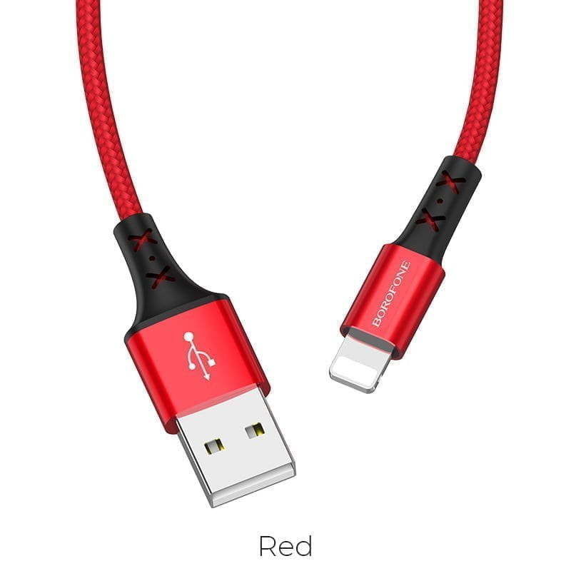 Bx20 Enjoy Charging Data Cable For Lightning Iphone استمتع بشحن كابل البيانات لمنتجات Apple (اتصال Lightning) الماركة: Borofone الطول: 1 متر لون احمر كابل بيانات شحن لايتنينج بوروفون Bx20 (أحمر)