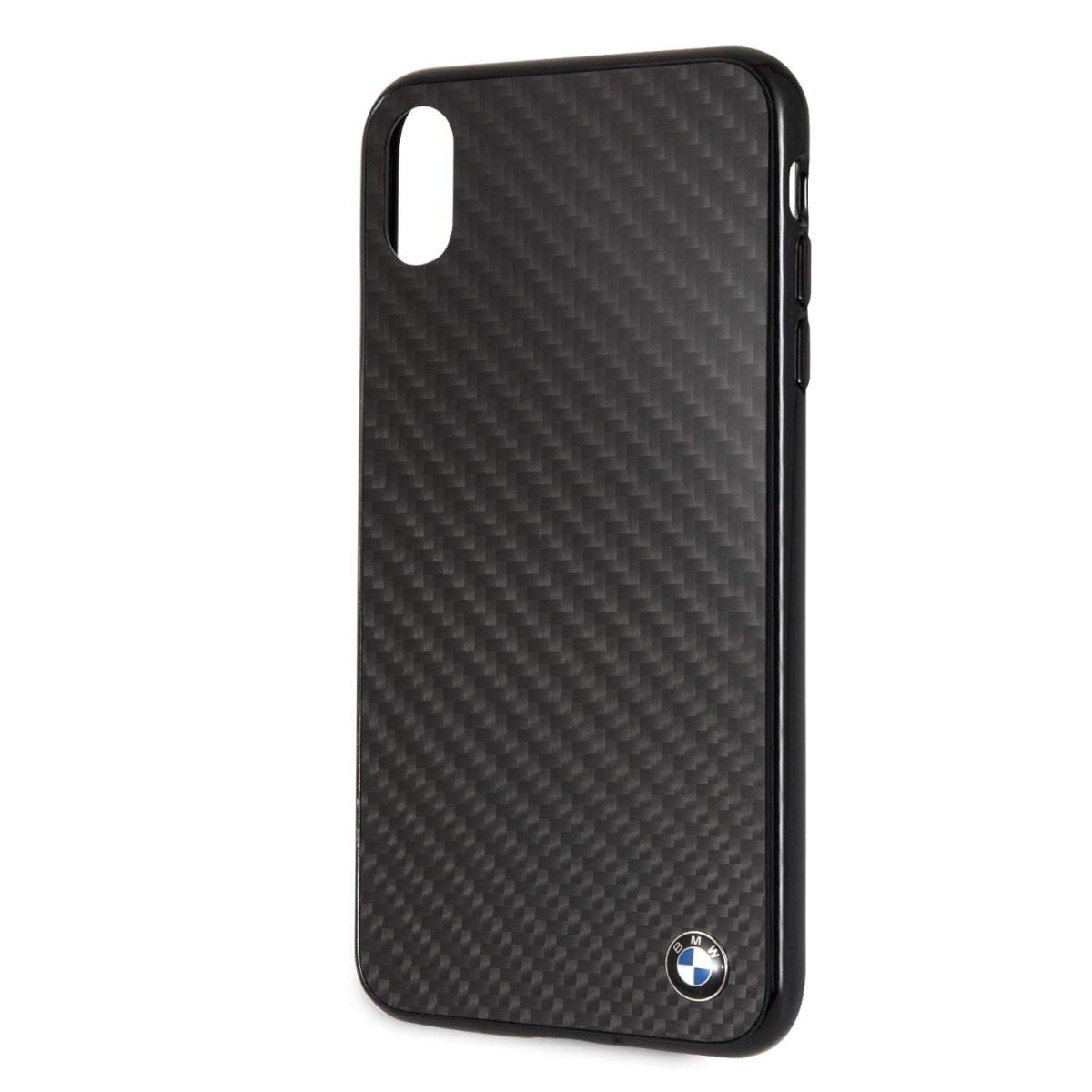 Cg Mobile Bmw Iphone Xs Max Case Black Carbon Hard Cell Phone Case Carbon Fiber Easily Accessible Ports Officially Licensed 03 غطاء آيفون ايفون Xs ماكس ألياف الكربون السوداء (Bmw)