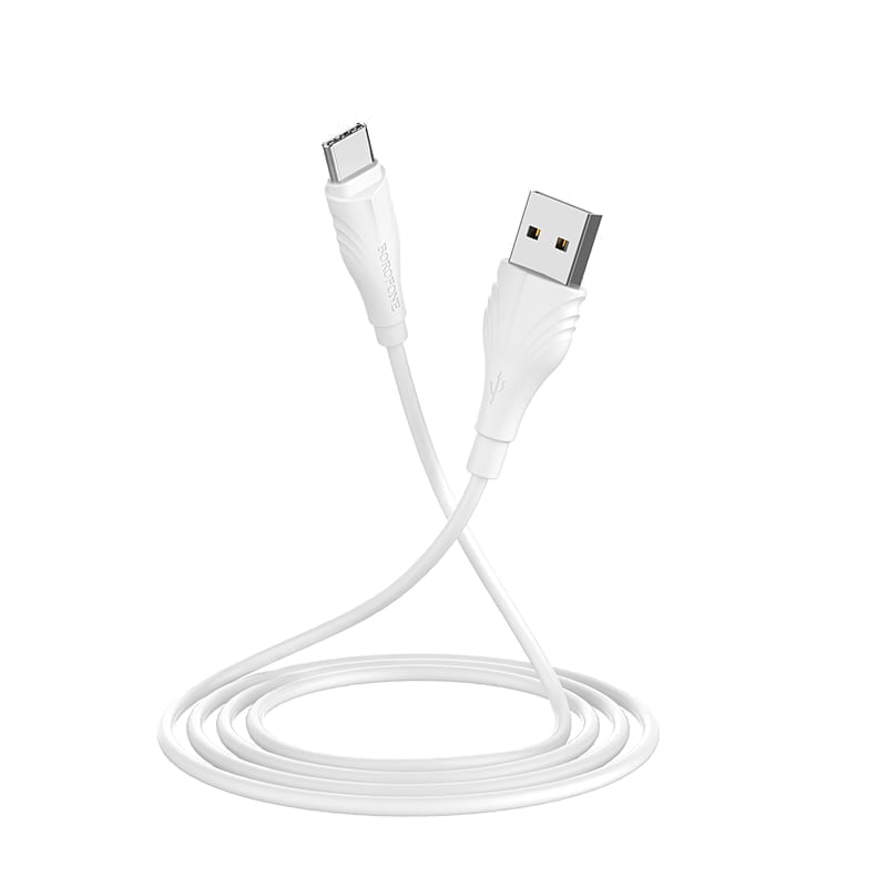Optimal Charging Data Cable For Type C L1M White Pvc 01 Enjoy Charging Data Cable For Type-C Brand: Borofone Material: High Durability Pvc Length: 1 Meter Color: White Optimal Charging Data Cable For Type-C (L=1M)- White Pvc