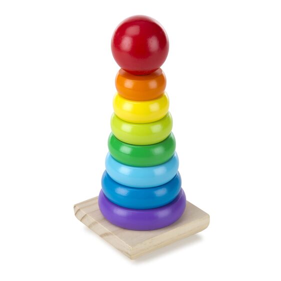 Rainbow Stacker Wooden Ring Educational Toy (Melissa &Amp;Amp; Doug)