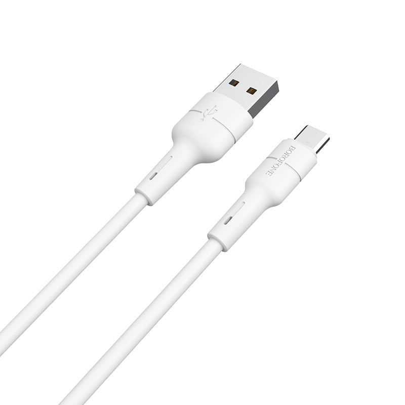 Borofone Bx15 Softjet Micro Usb Charging Data Cable Braid Charging Cable For Micro-Usb Brand: Borofone Color: White Material: High Durability Silicon Length: 1 Meter Softjet Micro-Usb Silicon Charging Cable