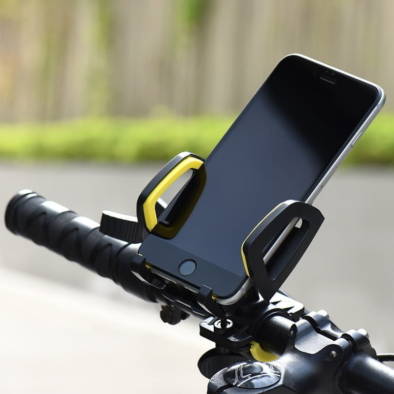 Ca14 Bicycle Mounting Holder With Phone Hoco Vehicle Mounted Holder For Safer Riding, Applicable For Bicycle/Motorcycle With 360° Rotation With Soft Silicone Pad Devices: Mobile Phones Below 7 Inch. Model: Ca14 Color: Grey And Black Bicycle/Motorcycle Mounted Mobile Holder For Safe Riding (Grey)