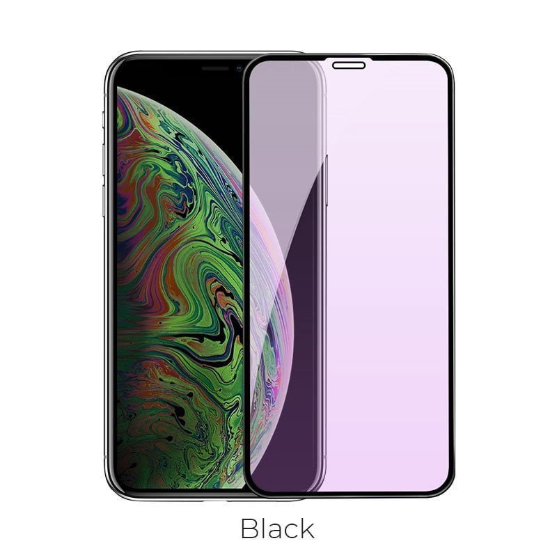 Hoco New 3D Quick Adhesive Anti Blue Ray Tempered Glass A5 For Iphone Xr Black Hoco 3D Quick Adhesive Anti-Blue Ray Tempered Glass A5 For Xs Max Black 3D Touch Supports Full Fit Display Protection. Iphone Xs Max (3D Quick Adhesive A5) Anti Blue Ray Tempered Glass (Black)