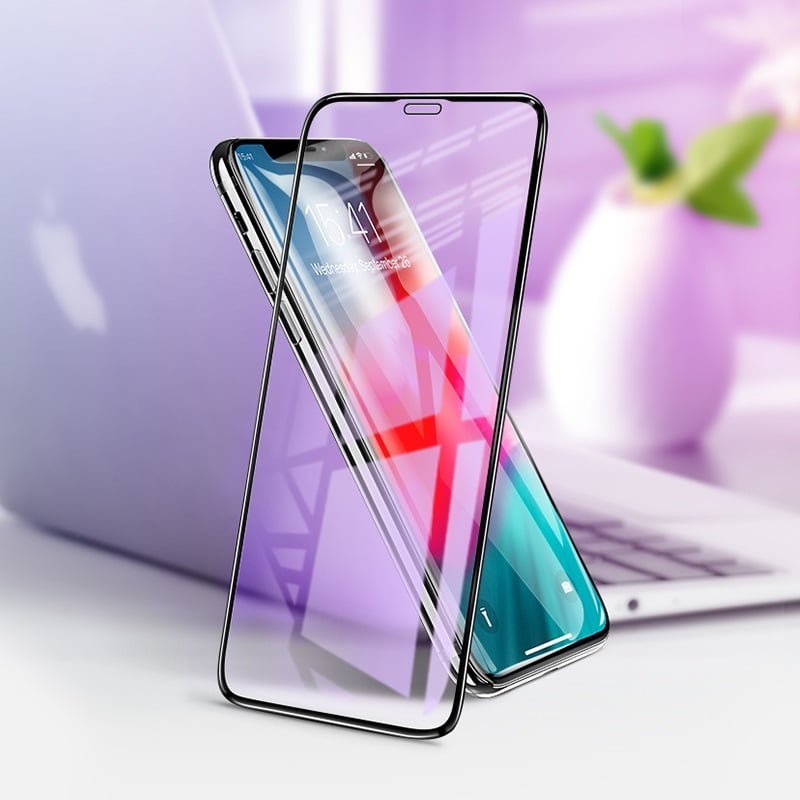 Hoco New 3D Quick Adhesive Anti Blue Ray Tempered Glass A5 For Iphone Xr Clear Hoco 3D Quick Adhesive Anti-Blue Ray Tempered Glass A5 For Xs Max Black 3D Touch Supports Full Fit Display Protection. Iphone Xs Max (3D Quick Adhesive A5) Anti Blue Ray Tempered Glass (Black)