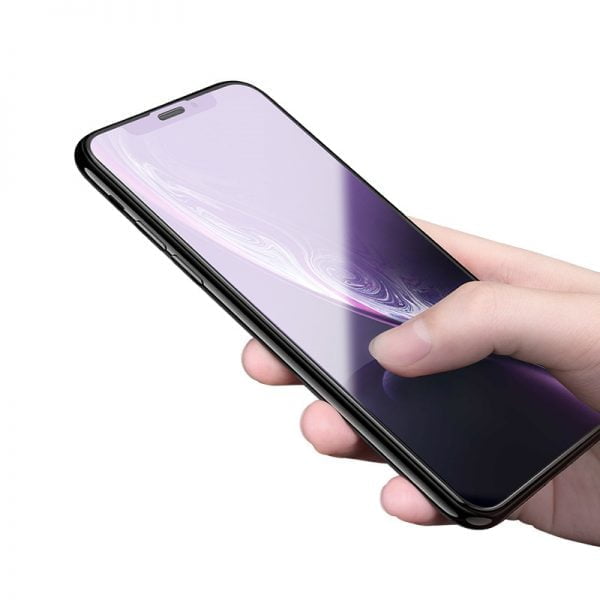 Hoco New 3D Quick Adhesive Anti Blue Ray Tempered Glass A5 For Iphone Xr Phone Hoco زجاج مقوى A5 سريع الالتصاق مضاد للأشعة الزرقاء ثلاثي الأبعاد لـ Xs Max أسود يعمل باللمس ثلاثي الأبعاد يدعم حماية كاملة للشاشة. ايفون اكس اس ماكس (لاصق سريع ثلاثي الأبعاد A5) زجاج مقوى مضاد للأشعة الزرقاء (أسود)