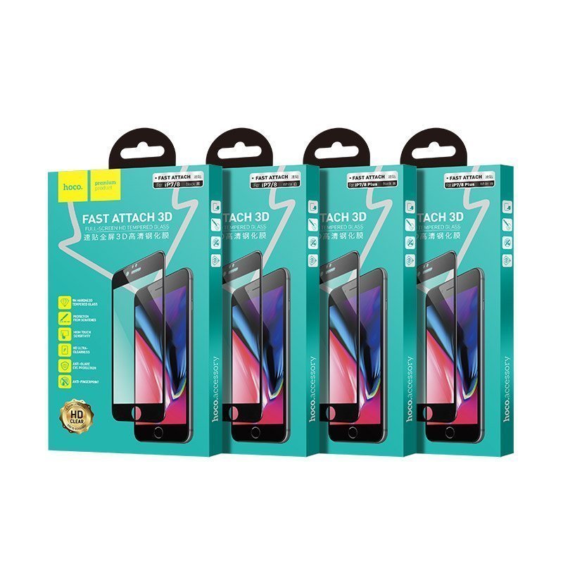 Iphone 7 8 Plus A8 Tempered Glass Packaging Hoco &Lt;Div Class=&Quot;Woocommerce-Product-Details__Short-Description&Quot;&Gt; Fast Attach 3D Full-Screen Hd Tempered Glass For Iphone 7 / 8 / Plus High Aluminum Silica Glass Shatterproof Edges Anti-Fingerprint 3D Touch Support. &Lt;/Div&Gt; Iphone: 7&Amp;8 Plus Color: White Iphone 7&Amp;8 Plus Screen Protector (Fast Attach A8) Tempered Glass (White)