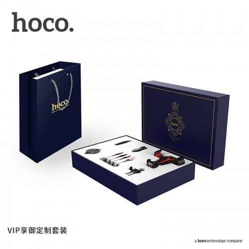 Vip Royal Custom Set Hoco Malaysia 1 Hoco An Easy Gift For Your Loved Ones Vip Custom Set Business Bluetooth Earphone Dual-Port Car Charger One Pull Three Cables, Lightning, Micro And Type-C Vehicle Mounted Gravitative Holder Retractable Vehicle Holder Vip Royal Custom Car Set