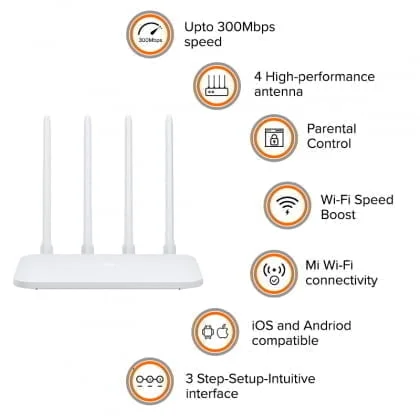 Pms 1579775476.4391833 1 Xiaomi &Lt;Ul&Gt; &Lt;Li&Gt;&Lt;Span Class=&Quot;A-List-Item&Quot;&Gt; Four High-Gain Antenna Four External Omnidirectional Antennas With Up To 5Dbi Gain Strengthen Signal Gain Efficiency. Hugely Improve Transmission Performance. It Does An Outstanding Job In Many Complex Environments. &Lt;/Span&Gt;&Lt;/Li&Gt; &Lt;Li&Gt;&Lt;Span Class=&Quot;A-List-Item&Quot;&Gt; 64Mb Large Memory Featuring 64Mb Memory, The Data Transmission Is Much More Stable. It Ensures Fluent Operation And Provides Stability For The Connection Of More Smart Devices. The Maximum Connecting Devices Are 64. It Would Be An Unnecessary Home Device For You. &Lt;/Span&Gt;&Lt;/Li&Gt; &Lt;Li&Gt;&Lt;Span Class=&Quot;A-List-Item&Quot;&Gt; Faster Internet Surfing Play Game, Watch Video Or View Pages, You Can Select The Configuration Of The Router According To Your Application Scenes. You Can Also Let Xiaomi Router 4C Optimize Smartly For You. A Priority Of Single Configuration Of Internet Bandwidth Is Accessible To Have A Better Experience. &Lt;/Span&Gt;&Lt;/Li&Gt; &Lt;Li&Gt;&Lt;Span Class=&Quot;A-List-Item&Quot;&Gt; Smart Prevention Of Wifi Squatter Simple Or Internet Sharing Software Leads To Wifi Squatter. However, Xiaomi Router 4C Can Alarm You When There Is A New Network Connection. If Encountered High-Risk Connection, You Can Blacklist It Or Prevent It By Safety Level. &Lt;/Span&Gt;&Lt;/Li&Gt; &Lt;Li&Gt;&Lt;Span Class=&Quot;A-List-Item&Quot;&Gt; One Key Acceleration Turn On Xiaomi Wifi App, Find The Tool Kit And Slightly Click &Quot;Wifi Optimization&Quot; To Make Multi-Dimensional Auto-Check And Optimize The Wifi Communication Channel. Remote Control Use Xiao Wifi App To Manage Network Freely. Check The Network Status Even You Are Away From Home. &Lt;/Span&Gt;&Lt;/Li&Gt; &Lt;/Ul&Gt; Xiaomi Xiaomi Mi Router 4C Global Version (300Mbps) 4 Antennas Wireless Routers Repeater For Home