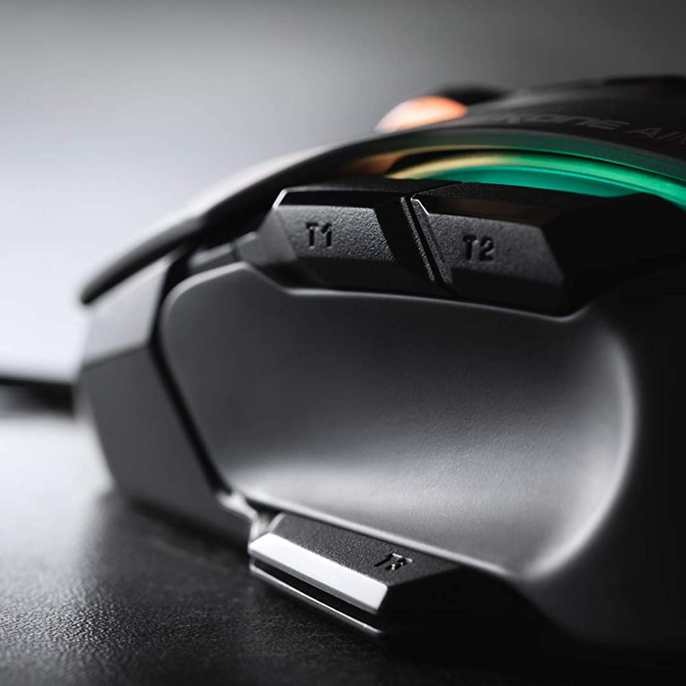 5135 Bvfjyl. Ss1000 Roccat Https://Youtu.be/Mfk3Bmiiu8C Roccat® Swarm Powered – Comprehensive Driver Suite With A Striking Design And A Stunning Feature Set, The Kone Aimo Channels The Legacy Of Its Predecessor. It Boasts Refined Ergonomics With Enhanced Button Distinction, But What Truly Sets It Apart Is Its Rgba Double Lightguides Powered By The State-Of-The-Art Aimo Intelligent Lighting System. Aimo Is The Vivid Illumination Eco-System From Roccat®. Its Functionality Grows Exponentially Based On The Number Of Aimo-Enabled Devices Connected. It Also Reacts Intuitively And Organically To Your Computing Behavior. Eliminating The Need For Configuration, It Presents A State-Of-The-Art Lighting Scenario Right Out Of The Box, For A Completely Fluid, Next-Gen Experience. The Kone Aimo Features A Tri-Button Thumb Zone For A New And Even Greater Level Of Control. It Includes Two Wide Buttons Suitable For All Hand Sizes, Plus An Ergonomic Lower Button Set To Easy-Shift[+]™ By Default. Easy-Shift[+]™ Is The World-Famous Button Duplicator Technology That Lets You Assign A Secondary Function To The Mouse'S Buttons. It'S Easy To Program And Has Options For Simple Commands And Complex Macros. Roccat - ماوس ألعاب مخصص ذكي من Kone Aimo Rgba (رمادي) 23 مفتاحًا قابلًا للبرمجة ، مصمم في ألمانيا