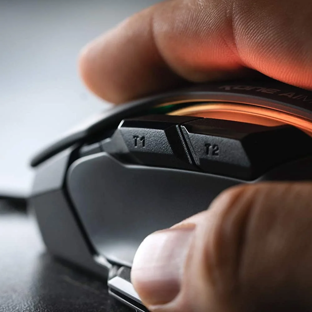 Roccat Https://Youtu.be/Mfk3Bmiiu8C Roccat® Swarm Powered – Comprehensive Driver Suite With A Striking Design And A Stunning Feature Set, The Kone Aimo Channels The Legacy Of Its Predecessor. It Boasts Refined Ergonomics With Enhanced Button Distinction, But What Truly Sets It Apart Is Its Rgba Double Lightguides Powered By The State-Of-The-Art Aimo Intelligent Lighting System. Aimo Is The Vivid Illumination Eco-System From Roccat®. Its Functionality Grows Exponentially Based On The Number Of Aimo-Enabled Devices Connected. It Also Reacts Intuitively And Organically To Your Computing Behavior. Eliminating The Need For Configuration, It Presents A State-Of-The-Art Lighting Scenario Right Out Of The Box, For A Completely Fluid, Next-Gen Experience. The Kone Aimo Features A Tri-Button Thumb Zone For A New And Even Greater Level Of Control. It Includes Two Wide Buttons Suitable For All Hand Sizes, Plus An Ergonomic Lower Button Set To Easy-Shift[+]™ By Default. Easy-Shift[+]™ Is The World-Famous Button Duplicator Technology That Lets You Assign A Secondary Function To The Mouse'S Buttons. It'S Easy To Program And Has Options For Simple Commands And Complex Macros. Roccat Roccat - Kone Aimo Rgba Smart Customization Gaming Mouse (Gray) 23 Programmable Keys, Designed In Germany