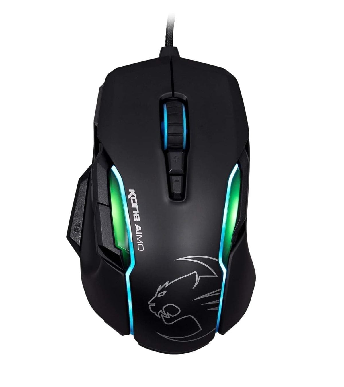 61Lgqdy9Yl. Ac Sl1387 Roccat Https://Youtu.be/Mfk3Bmiiu8C Roccat® Swarm Powered – Comprehensive Driver Suite With A Striking Design And A Stunning Feature Set, The Kone Aimo Channels The Legacy Of Its Predecessor. It Boasts Refined Ergonomics With Enhanced Button Distinction, But What Truly Sets It Apart Is Its Rgba Double Lightguides Powered By The State-Of-The-Art Aimo Intelligent Lighting System. Aimo Is The Vivid Illumination Eco-System From Roccat®. Its Functionality Grows Exponentially Based On The Number Of Aimo-Enabled Devices Connected. It Also Reacts Intuitively And Organically To Your Computing Behavior. Eliminating The Need For Configuration, It Presents A State-Of-The-Art Lighting Scenario Right Out Of The Box, For A Completely Fluid, Next-Gen Experience. The Kone Aimo Features A Tri-Button Thumb Zone For A New And Even Greater Level Of Control. It Includes Two Wide Buttons Suitable For All Hand Sizes, Plus An Ergonomic Lower Button Set To Easy-Shift[+]™ By Default. Easy-Shift[+]™ Is The World-Famous Button Duplicator Technology That Lets You Assign A Secondary Function To The Mouse'S Buttons. It'S Easy To Program And Has Options For Simple Commands And Complex Macros. Gaming Mouse Roccat - Kone Aimo Rgba Smart Customization Gaming Mouse (Black) 23 Programmable Keys, Designed In Germany