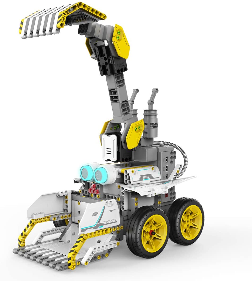 61H7D3Rz6El. Ac Sl1200 Rumble, Crush And Plow Into The New Ubtech Jimu Robot Builderbots Series: Truckbots Kit. With This Kit You Can Create Buildable, Codable Robots Like Dozerbot And Dirtbot Or Design Your Own Jimu Robot Creation. The Fun Is Extended With The Blockly Coding Platform, Allowing Kids Ages 8 And Up To Build And Code These Robots To Perform Countless Programs And Tricks. Download The Free Jimu App That Has Step By Step, 3D, 360° Building Instructions. Ages: 8+ Years. Includes: &Lt;Ul&Gt; &Lt;Li&Gt;410 Snap-Together Parts&Lt;/Li&Gt; &Lt;Li&Gt;2 Smooth Motion Robotic Servo Motors&Lt;/Li&Gt; &Lt;Li&Gt;2 Dc Motors&Lt;/Li&Gt; &Lt;Li&Gt;1 Ultrasonic Sensor &Amp; Rgb Light&Lt;/Li&Gt; &Lt;Li&Gt;1 Main Control Box&Lt;/Li&Gt; &Lt;Li&Gt;Usb Cable And Quick Start Guide Included&Lt;/Li&Gt; &Lt;/Ul&Gt; Requires: &Lt;Ul&Gt; &Lt;Li&Gt;A Compatible Ios Or Android Device Is Required (Sold Separately).&Lt;/Li&Gt; &Lt;/Ul&Gt; Build.code.create: &Lt;Ul&Gt; &Lt;Li&Gt;Construct Dozerbot, Dirtbot Or Design Your Own Jimu Robot Creation&Lt;/Li&Gt; &Lt;Li&Gt;Learn To Use Blockly Coding To Program Your Robot To Navigate Obstacles, Carry Objects, Create Color Effects And More&Lt;/Li&Gt; &Lt;Li&Gt;Create Entirely New, Custom Actions With The Prp (Pose, Record, Play) Function&Lt;/Li&Gt; &Lt;Li&Gt;No Tools Required – Our 3D, 360° Animated Instruction In The Free Jimu App Walk Users Through The Steps&Lt;/Li&Gt; &Lt;Li&Gt;Great For Ages 8 And Up&Lt;/Li&Gt; &Lt;/Ul&Gt; Ubtech Jimu Truckbots Kit Stem Edition Jra0102