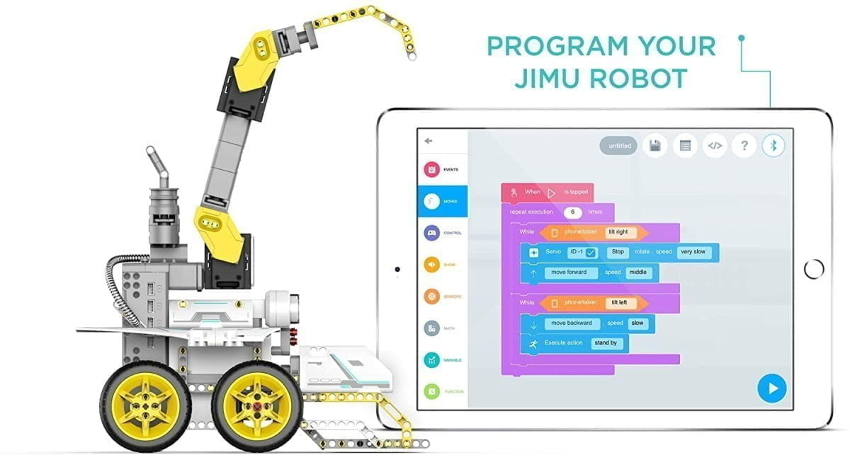 71Toly016Fl. Ac Sl1500 دمدمة وسحق وحرث في سلسلة Ubtech Jimu Robot Builderbots الجديدة: Truckbots Kit. باستخدام هذه المجموعة ، يمكنك إنشاء روبوتات قابلة للبناء وقابلة للتشفير مثل Dozerbot و Dirtbot أو تصميم إنشاء Jimu Robot الخاص بك. يتم توسيع المتعة من خلال منصة Blockly للتشفير ، مما يسمح للأطفال الذين تتراوح أعمارهم بين 8 سنوات وما فوق ببناء هذه الروبوتات وترميزها لأداء برامج وحيل لا حصر لها. قم بتنزيل تطبيق Jimu المجاني الذي يحتوي على إرشادات بناء خطوة بخطوة ، ثلاثية الأبعاد ، 360 درجة. الأعمار: 8+ سنوات. يشمل:
&Lt;Ul&Gt; &Lt;Li&Gt;410 أجزاء يتم تجميعها معًا&Lt;/Li&Gt; &Lt;Li&Gt;2 محركات مؤازرة آلية الحركة سلسة&Lt;/Li&Gt; &Lt;Li&Gt;2 محركات Dc&Lt;/Li&Gt; &Lt;Li&Gt;1 مستشعر بالموجات فوق الصوتية وضوء Rgb&Lt;/Li&Gt; &Lt;Li&Gt;1 صندوق التحكم الرئيسي&Lt;/Li&Gt; &Lt;Li&Gt;كابل Usb ودليل البدء السريع متضمن&Lt;/Li&Gt;
&Lt;/Ul&Gt;
يتطلب:
&Lt;Ul&Gt; &Lt;Li&Gt;مطلوب جهاز Ios أو Android متوافق (يُباع بشكل منفصل).&Lt;/Li&Gt;
&Lt;/Ul&Gt;
بناء. كود.
&Lt;Ul&Gt; &Lt;Li&Gt;قم ببناء Dozerbot أو Dirtbot أو تصميم إنشاء Jimu Robot الخاص بك&Lt;/Li&Gt; &Lt;Li&Gt;تعلم كيفية استخدام Blockly Code لبرمجة الروبوت الخاص بك لتجاوز العوائق وحمل الأشياء وإنشاء تأثيرات لونية والمزيد&Lt;/Li&Gt; &Lt;Li&Gt;قم بإنشاء إجراءات مخصصة جديدة تمامًا باستخدام وظيفة Prp (وضعية ، وتسجيل ، وتشغيل)&Lt;/Li&Gt; &Lt;Li&Gt;لا توجد أدوات مطلوبة - تعليماتنا المتحركة ثلاثية الأبعاد بزاوية 360 درجة في تطبيق Jimu المجاني توجه المستخدمين عبر الخطوات&Lt;/Li&Gt; &Lt;Li&Gt;عظيم للأعمار من 8 سنوات وما فوق&Lt;/Li&Gt;
&Lt;/Ul&Gt; يوبي تيك , شاحنة جيمو روبوت