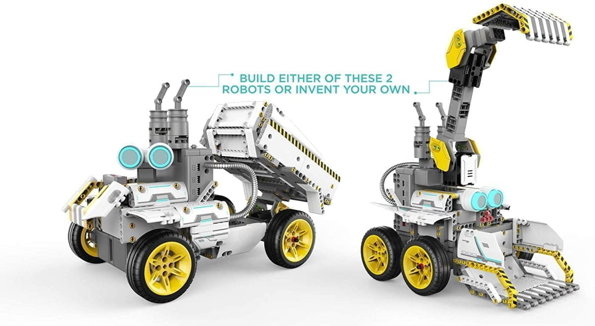 71Ci6Rhkqfl. Ac Sl1500 Rumble, Crush And Plow Into The New Ubtech Jimu Robot Builderbots Series: Truckbots Kit. With This Kit You Can Create Buildable, Codable Robots Like Dozerbot And Dirtbot Or Design Your Own Jimu Robot Creation. The Fun Is Extended With The Blockly Coding Platform, Allowing Kids Ages 8 And Up To Build And Code These Robots To Perform Countless Programs And Tricks. Download The Free Jimu App That Has Step By Step, 3D, 360° Building Instructions. Ages: 8+ Years. Includes: &Lt;Ul&Gt; &Lt;Li&Gt;410 Snap-Together Parts&Lt;/Li&Gt; &Lt;Li&Gt;2 Smooth Motion Robotic Servo Motors&Lt;/Li&Gt; &Lt;Li&Gt;2 Dc Motors&Lt;/Li&Gt; &Lt;Li&Gt;1 Ultrasonic Sensor &Amp; Rgb Light&Lt;/Li&Gt; &Lt;Li&Gt;1 Main Control Box&Lt;/Li&Gt; &Lt;Li&Gt;Usb Cable And Quick Start Guide Included&Lt;/Li&Gt; &Lt;/Ul&Gt; Requires: &Lt;Ul&Gt; &Lt;Li&Gt;A Compatible Ios Or Android Device Is Required (Sold Separately).&Lt;/Li&Gt; &Lt;/Ul&Gt; Build.code.create: &Lt;Ul&Gt; &Lt;Li&Gt;Construct Dozerbot, Dirtbot Or Design Your Own Jimu Robot Creation&Lt;/Li&Gt; &Lt;Li&Gt;Learn To Use Blockly Coding To Program Your Robot To Navigate Obstacles, Carry Objects, Create Color Effects And More&Lt;/Li&Gt; &Lt;Li&Gt;Create Entirely New, Custom Actions With The Prp (Pose, Record, Play) Function&Lt;/Li&Gt; &Lt;Li&Gt;No Tools Required – Our 3D, 360° Animated Instruction In The Free Jimu App Walk Users Through The Steps&Lt;/Li&Gt; &Lt;Li&Gt;Great For Ages 8 And Up&Lt;/Li&Gt; &Lt;/Ul&Gt; Ubtech Jimu Truckbots Kit Stem Edition Jra0102