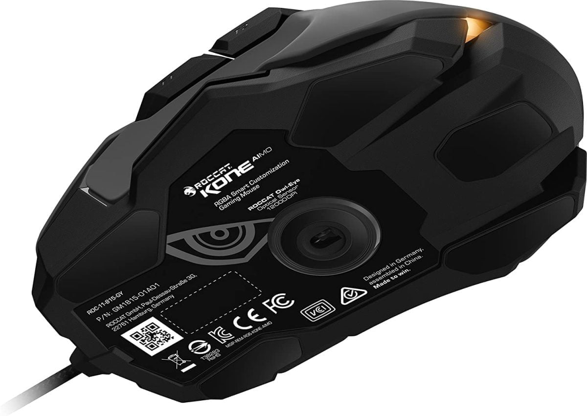 71Rjk7Wwwkl. Ac Sl1500 Roccat Https://Youtu.be/Mfk3Bmiiu8C Roccat® Swarm Powered – Comprehensive Driver Suite With A Striking Design And A Stunning Feature Set, The Kone Aimo Channels The Legacy Of Its Predecessor. It Boasts Refined Ergonomics With Enhanced Button Distinction, But What Truly Sets It Apart Is Its Rgba Double Lightguides Powered By The State-Of-The-Art Aimo Intelligent Lighting System. Aimo Is The Vivid Illumination Eco-System From Roccat®. Its Functionality Grows Exponentially Based On The Number Of Aimo-Enabled Devices Connected. It Also Reacts Intuitively And Organically To Your Computing Behavior. Eliminating The Need For Configuration, It Presents A State-Of-The-Art Lighting Scenario Right Out Of The Box, For A Completely Fluid, Next-Gen Experience. The Kone Aimo Features A Tri-Button Thumb Zone For A New And Even Greater Level Of Control. It Includes Two Wide Buttons Suitable For All Hand Sizes, Plus An Ergonomic Lower Button Set To Easy-Shift[+]™ By Default. Easy-Shift[+]™ Is The World-Famous Button Duplicator Technology That Lets You Assign A Secondary Function To The Mouse'S Buttons. It'S Easy To Program And Has Options For Simple Commands And Complex Macros. Roccat - ماوس ألعاب مخصص ذكي من Kone Aimo Rgba (رمادي) 23 مفتاحًا قابلًا للبرمجة ، مصمم في ألمانيا