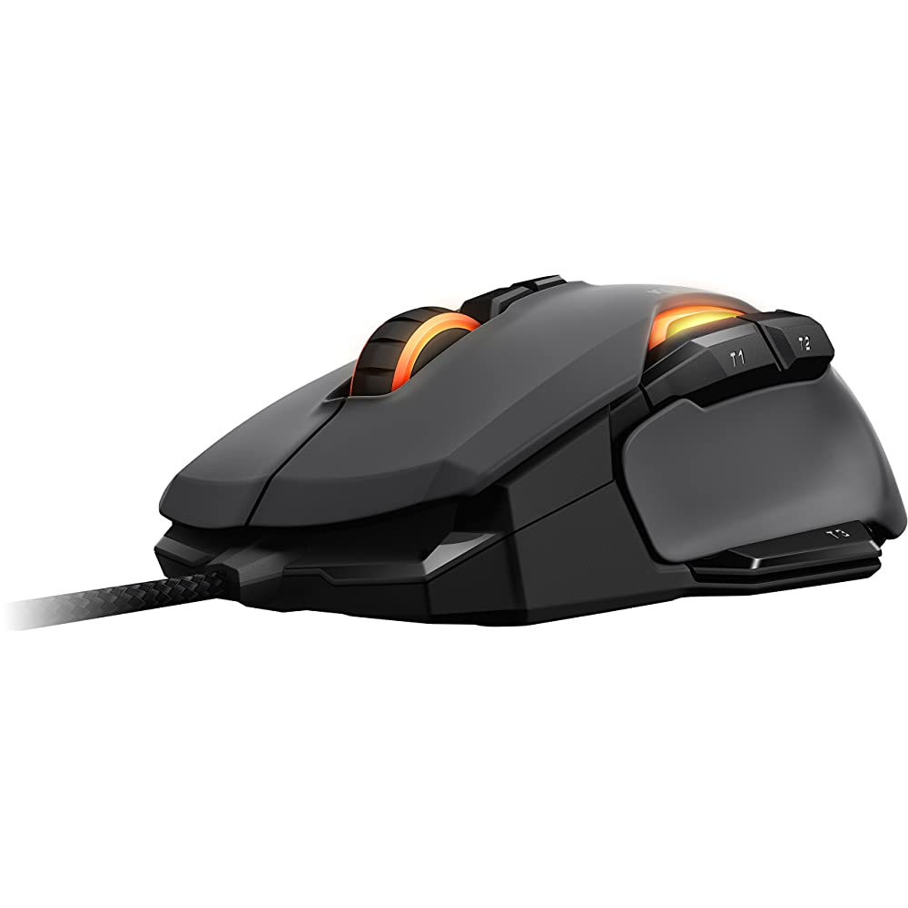 71Ryijrl8Gl. Ss1000 Roccat Https://Youtu.be/Mfk3Bmiiu8C Roccat® Swarm Powered – Comprehensive Driver Suite With A Striking Design And A Stunning Feature Set, The Kone Aimo Channels The Legacy Of Its Predecessor. It Boasts Refined Ergonomics With Enhanced Button Distinction, But What Truly Sets It Apart Is Its Rgba Double Lightguides Powered By The State-Of-The-Art Aimo Intelligent Lighting System. Aimo Is The Vivid Illumination Eco-System From Roccat®. Its Functionality Grows Exponentially Based On The Number Of Aimo-Enabled Devices Connected. It Also Reacts Intuitively And Organically To Your Computing Behavior. Eliminating The Need For Configuration, It Presents A State-Of-The-Art Lighting Scenario Right Out Of The Box, For A Completely Fluid, Next-Gen Experience. The Kone Aimo Features A Tri-Button Thumb Zone For A New And Even Greater Level Of Control. It Includes Two Wide Buttons Suitable For All Hand Sizes, Plus An Ergonomic Lower Button Set To Easy-Shift[+]™ By Default. Easy-Shift[+]™ Is The World-Famous Button Duplicator Technology That Lets You Assign A Secondary Function To The Mouse'S Buttons. It'S Easy To Program And Has Options For Simple Commands And Complex Macros. Roccat - ماوس ألعاب مخصص ذكي من Kone Aimo Rgba (رمادي) 23 مفتاحًا قابلًا للبرمجة ، مصمم في ألمانيا