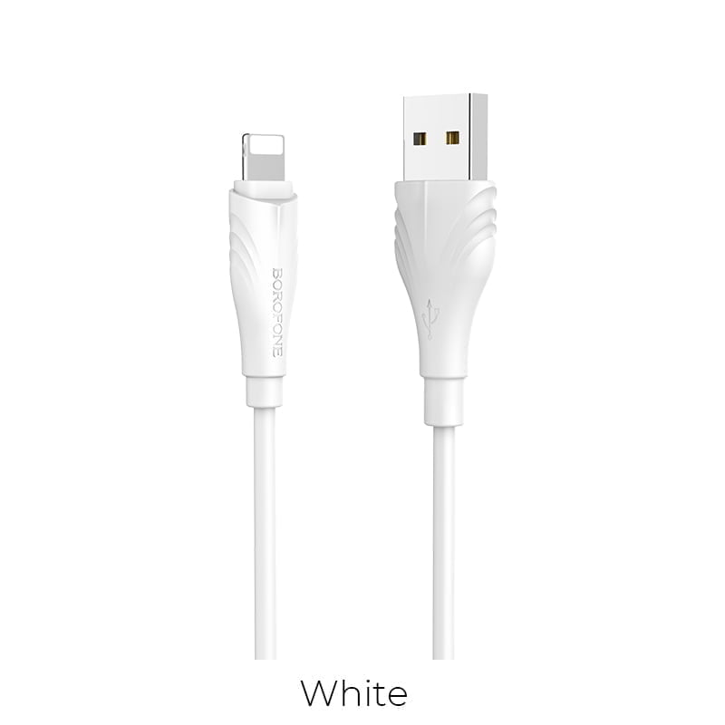 Bx18 Optimal Charging Data Cable For Lightningl1M 1 Hoco Bx18 Optimal Charging Data Cable For Lightning (L=3M) – White