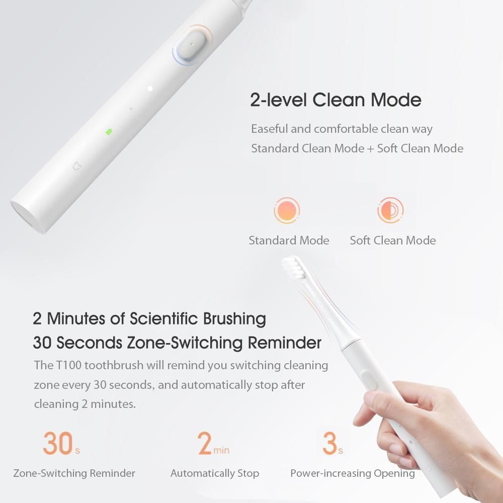Item Xxl 115642929 85B60E157F9Ee 1 Xiaomi Xiaomi Mijia T100 White Smart Electric Sonic Toothbrush Whitening (White)