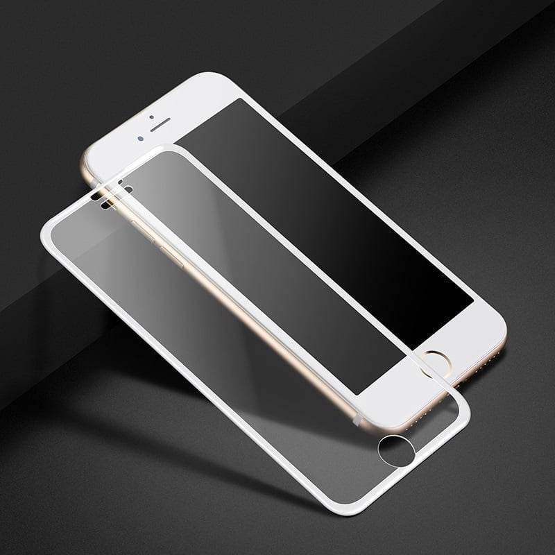 Narrow Edges 3D Full Screen Hd Tempered Glass A11 Iphone 6 6S Plus White Phone Hoco حواف ضيقة ثلاثية الأبعاد لشاشة كاملة عالية الدقة من الزجاج المقوى A11 لهاتف Iphone 6 / 6S / 7/8/6 Plus / 6S Plus / 7 Plus / 8 Plus بسماكة 0.26 مم إطارات ناعمة لحماية الحواف. واقي شاشة لجهاز ابل ايفون 6-6S -7-8 (ابيض) A11 3D