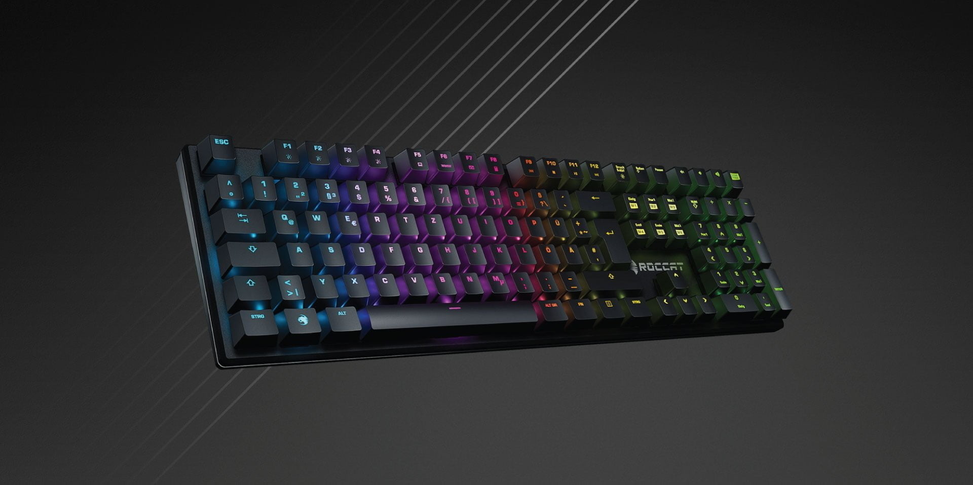 2 Roccat 16.8M Color Key Back-Lighting With Quick Access To Stunning Effects Plus F1-F4 Key Lighting Fx Presets Quick Toggle: Wave, Breathing, Ripple, Solid Roccat Roccat Suora Fx - Rgb Illuminated Frameless Mechanical Gaming Keyboard