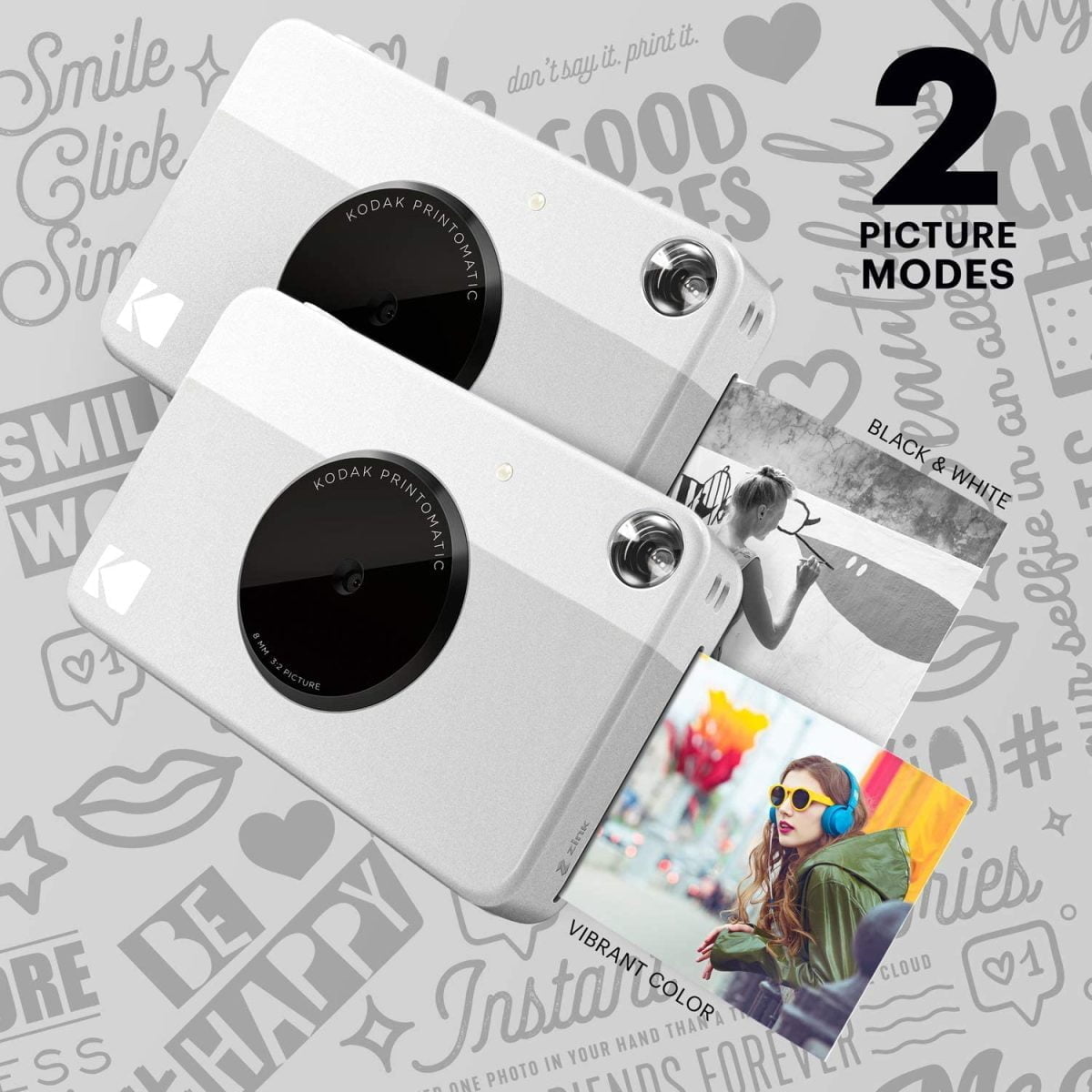 71Zmubmipol. Ac Sl1500 &Lt;H1&Gt;Kodak Printomatic Digital Instant Print Camera - Grey&Lt;/H1&Gt; &Lt;Ul&Gt; &Lt;Li&Gt;Fast Easy And Fun - Forget Computers. Forget Cumbersome Printers Just Point And Shoot The Camera'S Speed Allows You To Shoot A New Photo While Printing The Previous Shot It Also Comes Equipped With A Light Sensor That Will Automatically Turn On The Flash In Low-Light Settings. No Computer Necessary&Lt;/Li&Gt; &Lt;Li&Gt;One-Stop Printing - The Kodak Printomatic Camera Instantly And Automatically Prints High-Quality Vibrant 2 X 3 Inch Photos. The Camera Uses Kodak Zink Photo Paper, So No Ink Cartridges, Toners Or Film Are Needed&Lt;/Li&Gt; &Lt;Li&Gt;The Photo Prints Are Durable, Water-Resistant, Tear-Resistant, Smudge-Free And Adhesive-Backed&Lt;/Li&Gt; &Lt;Li&Gt;The Kodak Printomatic Camera Is Fast, Fun, And Easy To Use Providing You With On-The-Spot Results.&Lt;/Li&Gt; &Lt;Li&Gt;Charming Design - Comes In A Variety Of Fun, Bold Colours; Compact In Size Slips Neatly Even Into Your Shirt Pocket Make It Easy To Carry Around As You Go About Your Day, Ensuring You Always Have It On Hand&Lt;/Li&Gt; &Lt;Li&Gt;Instant Value - Despite Its Many Digital Technological Advancements The Kodak Printomatic Camera Is An Easy-To-Use And An Accessible-To-All Product At A Price Point You Would Expect To Pay For An Analogue Instant Camera The Camera Has Slots For Attaching A Neck Strap And Saves Photos To A Microsd Card&Lt;/Li&Gt; &Lt;/Ul&Gt; Kodak Kodak Printomatic Digital Instant Print Camera - Grey
