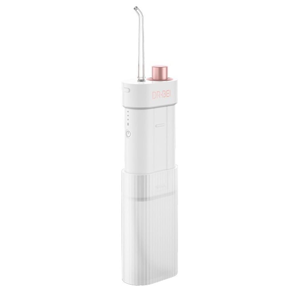 Dr Bei F3 Portable Oral Irrigator Dental Device White 901341 Xiaomi - The Water Tank Is Subtly Transformed Into A Storage Container With A Strong Impulse - The Front Is Only The Size Of A Mobile Phone, Which Is Easy To Handle And Carry On Business Trips - The High-Frequency Powerful Pressure-Stabilized Water Pump Sprays The Water Column Under High Pressure At A Frequency Of 1600 Times/Minute, With A Diameter As Thin As 0.6Mm. In-Depth Cleaning Of Teeth Gaps, Removal Of Stubborn Plaque - The Water Inlet And The Nozzle Storage Bin Are Combined Into One To Avoid The Risk Of Contamination Of The Nozzle, And The Water Inlet Is Convenient For Daily Use And Cleaning - 360° Rotatable Nozzle Dr.bei F3 Portable Oral Irrigator Dental Device - White