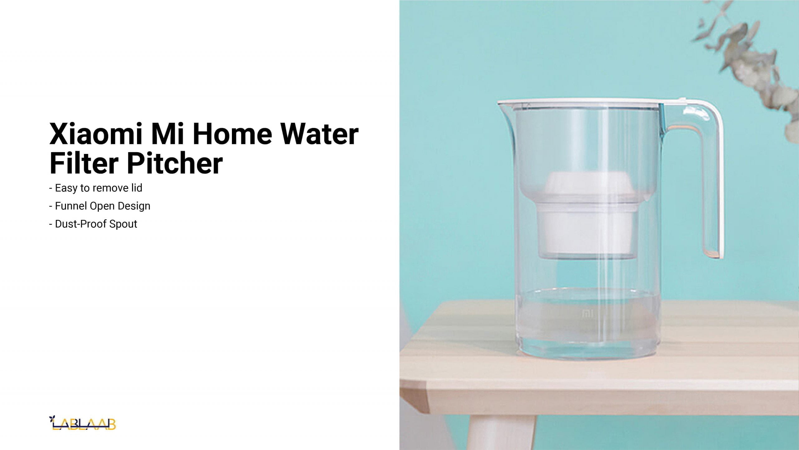 Xiaomi Mi Home Water Filter Pitcher 01 Scaled Xiaomi Xiaomi Mi Home Water Filter Pitcher Easy To Remove The Lid, Funnel Open Design, Dust-Proof Spout &Nbsp; Xiaomi Xiaomi Mi Home Water Filter Pitcher