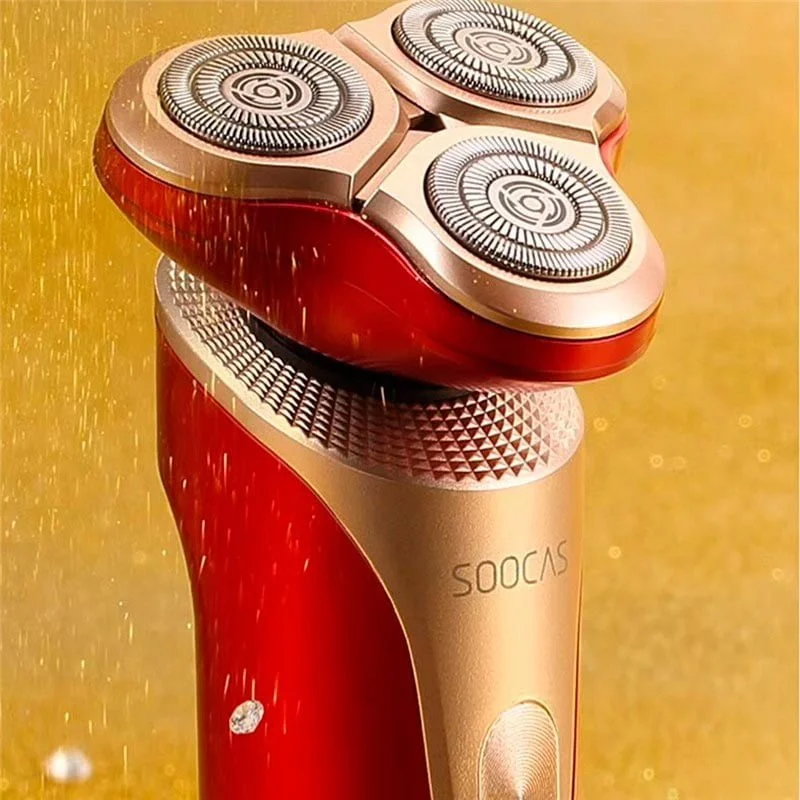 Xiaomi &Lt;Div&Gt;3D Intelligent Floating Tool Head, Flexible For Various Facial Contours, Double-Ring Mesh, Increase The Contact Area Between The Mesh And The Face And Effectively Improve The Shaving Efficiency, Blade And Mesh Are Made Of Imported Steel With Sharp Shaving, Automatic Grinding Technology, The Blade, And Mesh Will Grind Each Other, Without Frequent Replacement Of The Head, High Speed, Quick Speed Two Gears, Long Press 3 Seconds Easy Adjustment&Lt;/Div&Gt; &Nbsp; Soocas Soocas S3 Men'S Electric Shaver - Red