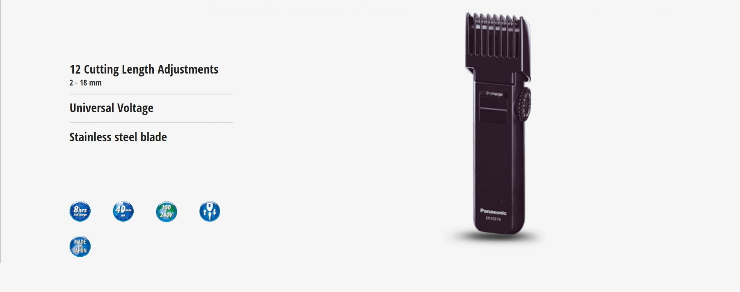 L 06 Scaled Panasonic Panasonic Rechargeable Beard &Amp; Body Hair Trimmer, Black (Er2031K)