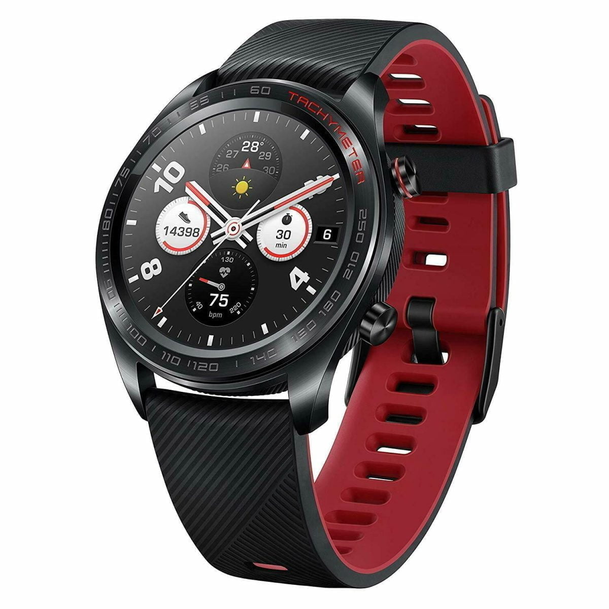 S L1600 7 Huawei &Lt;P Style=&Quot;Font-Weight: 400;&Quot;&Gt;Carefully Crafted Using 316L Stainless Steel That Is Both Lightweight And Comfortable, The Honor Watch Is One Of The Slimmest Smart Watches On The Market. Polished To Perfection, Honor Watch Adopts Cnc Machining And The Latest Laser Engraving To Boost Durability For Daily Use. As A Finishing Touch, The Shell Of The Watch Is Made Of Biodegradable Nylon Plastic.&Lt;/P&Gt; Https://Www.youtube.com/Watch?V=Ek-Byxwvj2K Honor Watch Magic Smart Watch Amoled Gps Multi-Sport (Lava Black And Red Silicone Strap)