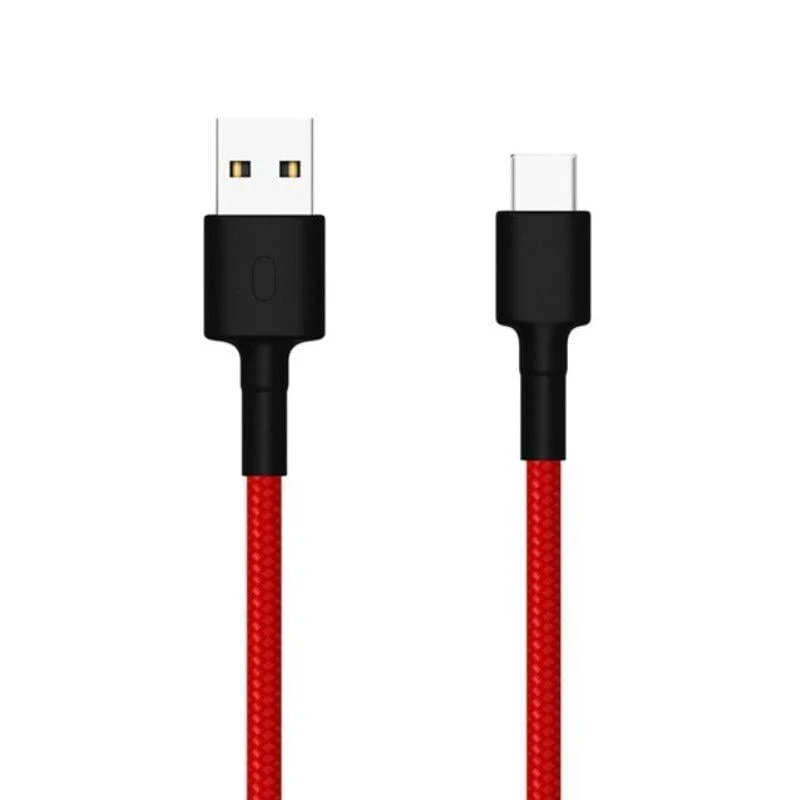 Usb Male To Usb Cable Type C Male Xiaomi Sjv4110Gl Red Black 1 Meter 1 شاومي شاومي كابل شاومي مي نوع C مضفر (أحمر)