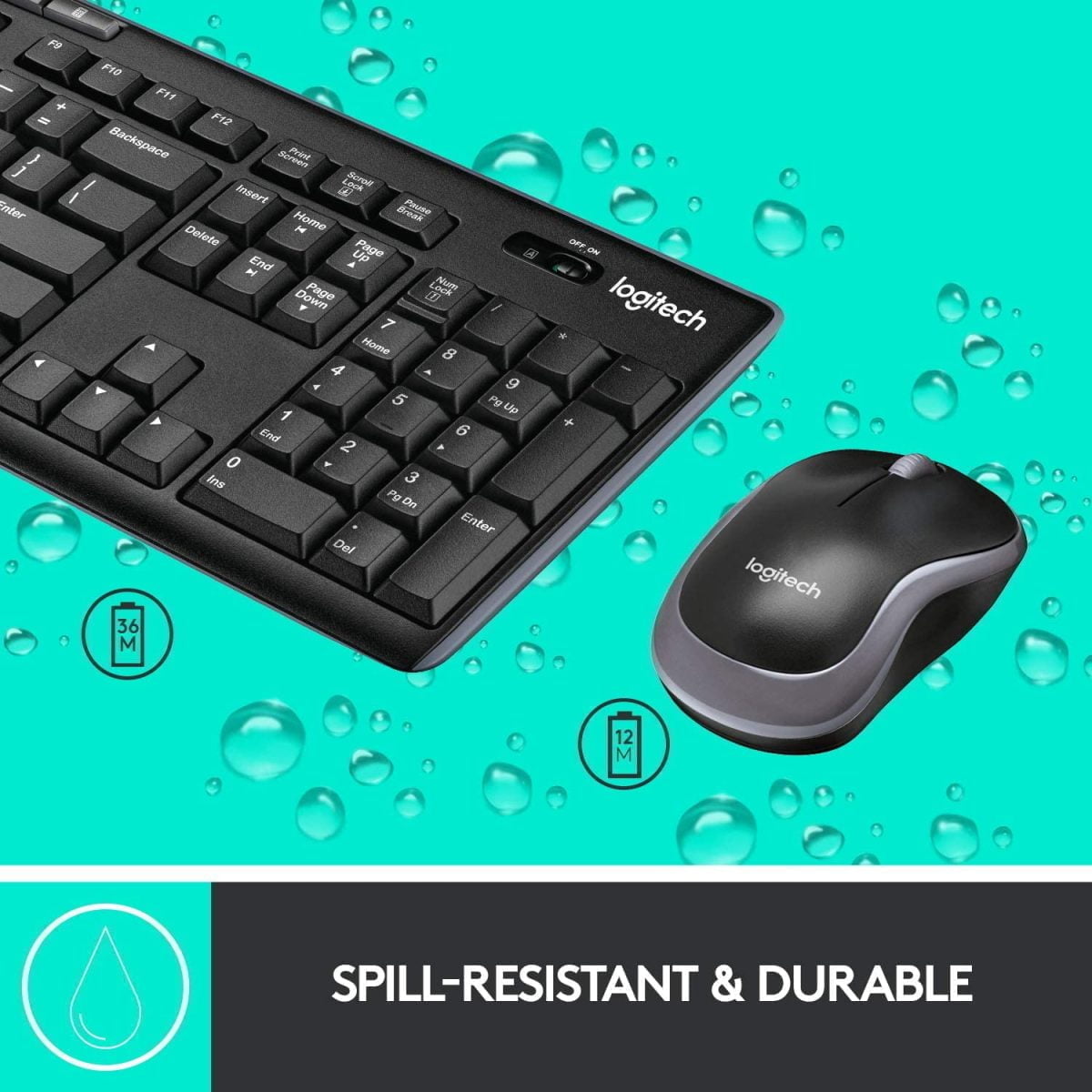 71Loz Mlb0L. Ac Sl1500 لوجيتك Https://Www.youtube.com/Watch?V=Hhwya1Rlfts 4 Ghz Wireless Connection: A Tiny Logitech Unifying Receiver Connects Both The Keyboard And Mouse Using Just One Usb Port
Long Battery Life: Get Up To 24 Months Of Keyboard Power And 12 Months Of Mouse Power Without Changing Batteries (Keyboard And Mouse Battery Life May Vary Based On User And Computing Conditions)
No Software Installation Required لوجيتك – كومبو لاسلكي Mk270 مع لوحة مفاتيح وماوس – أسود