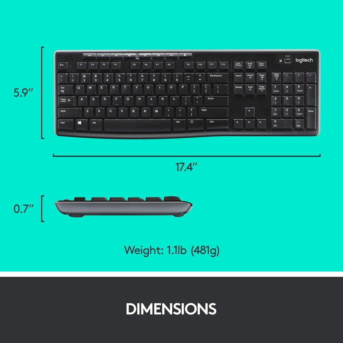 71Dwkfdm08L. Ac Sl1500 لوجيتك Https://Www.youtube.com/Watch?V=Hhwya1Rlfts 4 Ghz Wireless Connection: A Tiny Logitech Unifying Receiver Connects Both The Keyboard And Mouse Using Just One Usb Port
Long Battery Life: Get Up To 24 Months Of Keyboard Power And 12 Months Of Mouse Power Without Changing Batteries (Keyboard And Mouse Battery Life May Vary Based On User And Computing Conditions)
No Software Installation Required لوجيتك – كومبو لاسلكي Mk270 مع لوحة مفاتيح وماوس – أسود