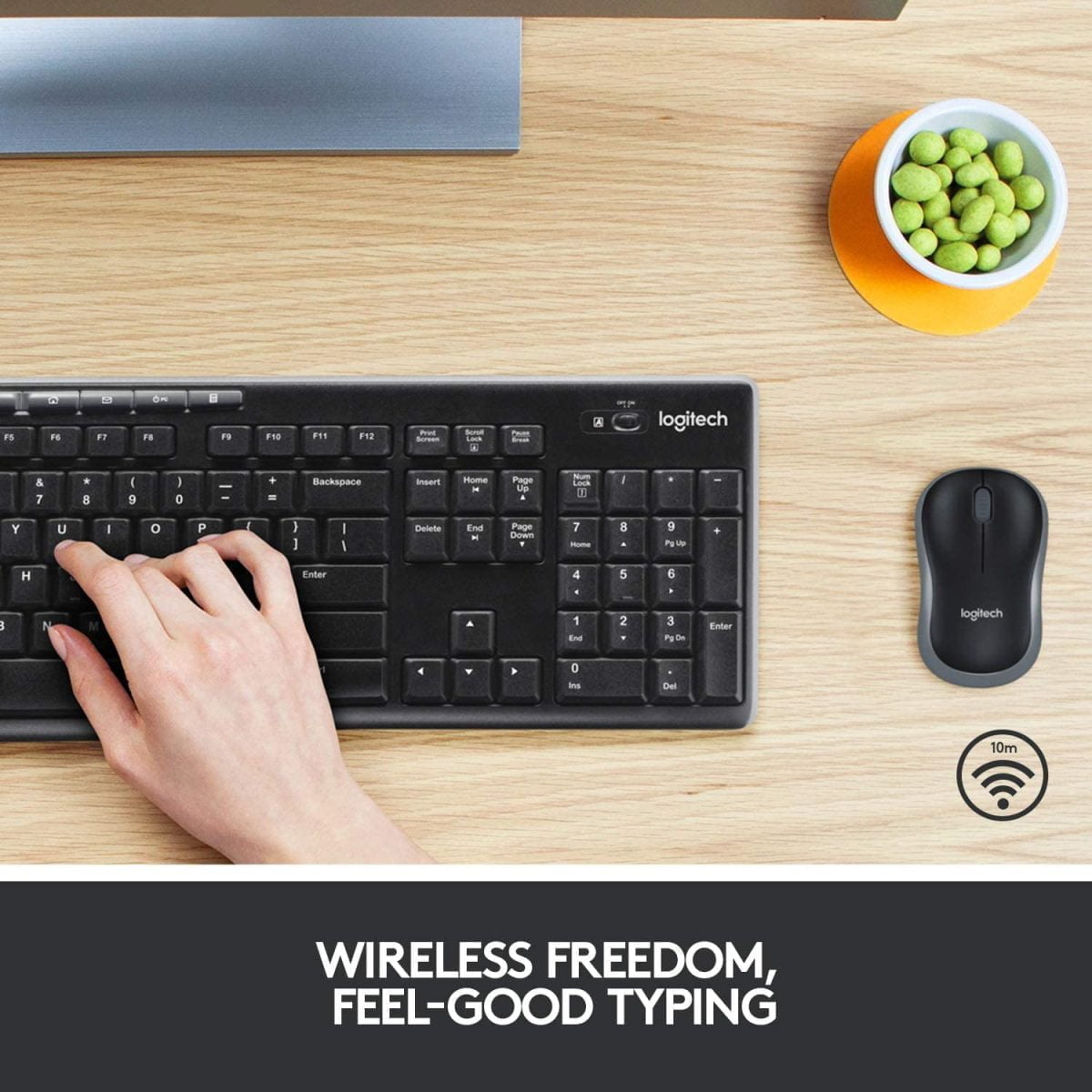 71Pwkogeycl. Ac Sl1500 لوجيتك Https://Www.youtube.com/Watch?V=Hhwya1Rlfts 4 Ghz Wireless Connection: A Tiny Logitech Unifying Receiver Connects Both The Keyboard And Mouse Using Just One Usb Port
Long Battery Life: Get Up To 24 Months Of Keyboard Power And 12 Months Of Mouse Power Without Changing Batteries (Keyboard And Mouse Battery Life May Vary Based On User And Computing Conditions)
No Software Installation Required لوجيتك – كومبو لاسلكي Mk270 مع لوحة مفاتيح وماوس – أسود