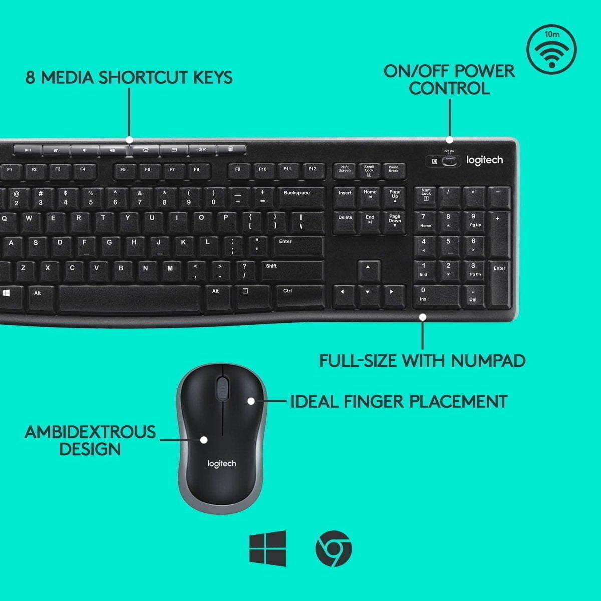 71Sfuod7Gfl. Ac Sl1500 لوجيتك Https://Www.youtube.com/Watch?V=Hhwya1Rlfts 4 Ghz Wireless Connection: A Tiny Logitech Unifying Receiver Connects Both The Keyboard And Mouse Using Just One Usb Port
Long Battery Life: Get Up To 24 Months Of Keyboard Power And 12 Months Of Mouse Power Without Changing Batteries (Keyboard And Mouse Battery Life May Vary Based On User And Computing Conditions)
No Software Installation Required لوجيتك – كومبو لاسلكي Mk270 مع لوحة مفاتيح وماوس – أسود