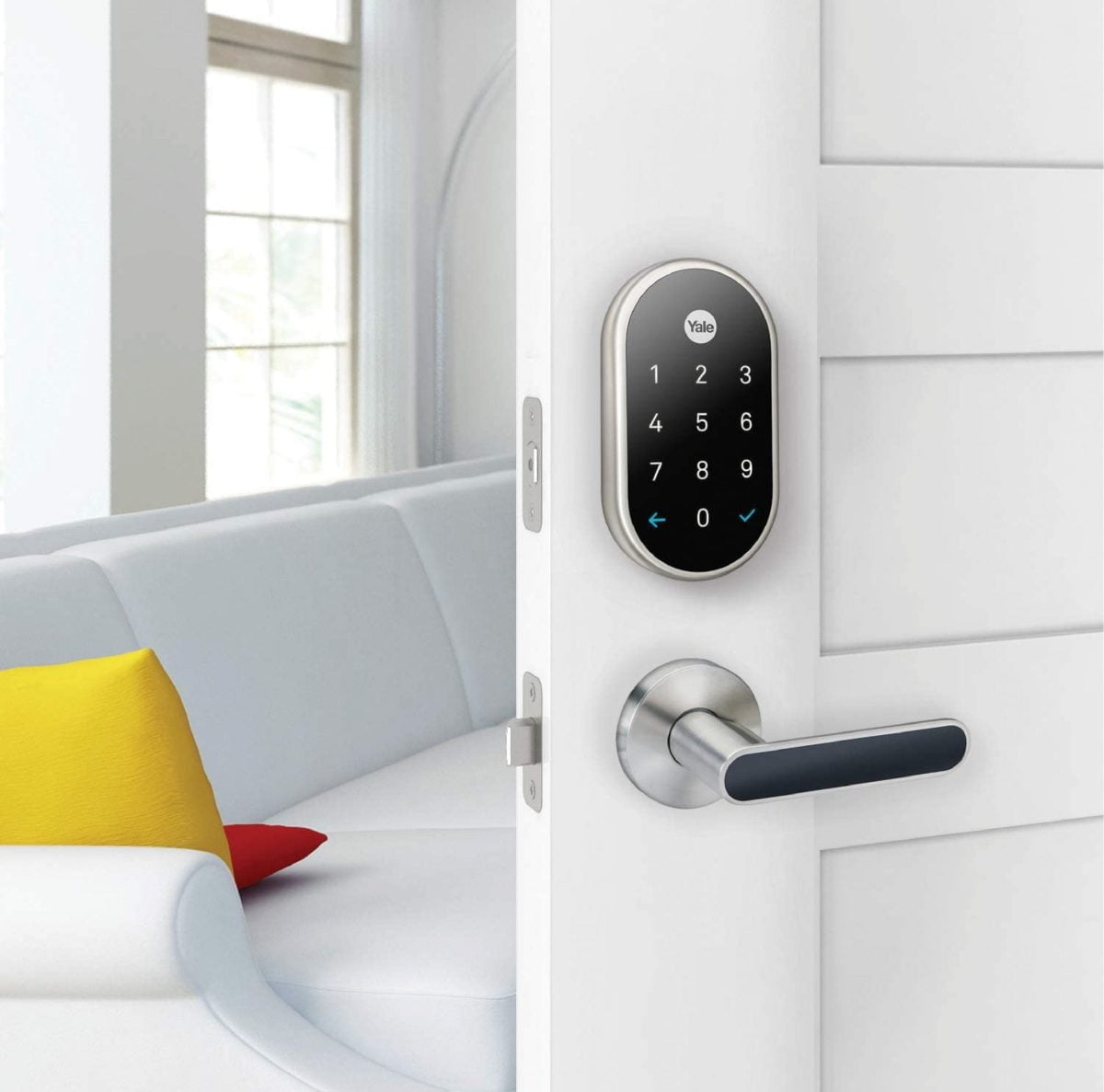 Nest Lock 04 Scaled Google &Lt;Ul Class=&Quot;A-Unordered-List A-Vertical A-Spacing-Mini&Quot;&Gt; &Lt;Li&Gt;&Lt;Span Class=&Quot;A-List-Item&Quot;&Gt;Secure And Tamper Proof: Replaces The Deadbolt You Already Have. If Someone Tries To Tamper With It, You'Ll Get An Alert. If The Batteries Start Running Low, You'Ll Know Right Away. And If Your Lock Loses Power, You Can Quickly Charge It With A 9V Battery To Unlock The Door.&Lt;/Span&Gt;&Lt;/Li&Gt; &Lt;Li&Gt;&Lt;Span Class=&Quot;A-List-Item&Quot;&Gt;Let Someone In From Anywhere: Unlock Your Door From Your Nest App. Create Passcodes For Family, Guests And People You Trust. Get Alerts Whenever Someone Unlocks And Locks The Door. And When Nest Knows You’re Away, Your Door Can Lock Automatically.&Lt;/Span&Gt;&Lt;/Li&Gt; &Lt;Li&Gt;&Lt;Span Class=&Quot;A-List-Item&Quot;&Gt;Works With Google Assistant: Check The Status Of Your Door And Lock It From Anywhere Hands‑Free With The Google Assistant. You Can Also Enter A Passcode, Use One‑Touch Locking, Or Lock It From The Nest App.&Lt;/Span&Gt;&Lt;/Li&Gt; &Lt;Li&Gt;&Lt;Span Class=&Quot;A-List-Item&Quot;&Gt;Touchscreen Keypad: No Phone? No Problem. Unlock Your Nest X Yale Lock By Entering Your Passcode On The Touchscreen Keypad. Create Passcodes For People You Trust.&Lt;/Span&Gt;&Lt;/Li&Gt; &Lt;/Ul&Gt; Https://Youtu.be/Dbdxol3Avxe Google Rb-Yrd540-Wv-619 X Yale Lock With Nest Connect Google Rb-Yrd540-Wv-619 X Yale Lock With Nest Connect, Satin Nickel