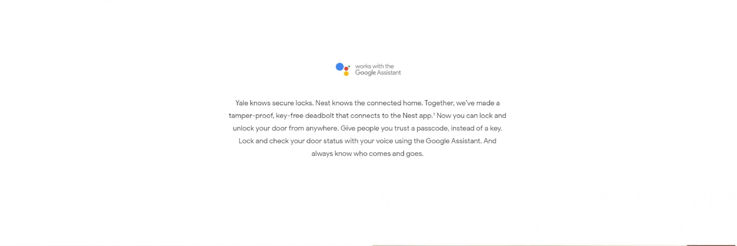 Nest Lock 07 Scaled Google &Lt;Ul Class=&Quot;A-Unordered-List A-Vertical A-Spacing-Mini&Quot;&Gt; &Lt;Li&Gt;&Lt;Span Class=&Quot;A-List-Item&Quot;&Gt;Secure And Tamper Proof: Replaces The Deadbolt You Already Have. If Someone Tries To Tamper With It, You'Ll Get An Alert. If The Batteries Start Running Low, You'Ll Know Right Away. And If Your Lock Loses Power, You Can Quickly Charge It With A 9V Battery To Unlock The Door.&Lt;/Span&Gt;&Lt;/Li&Gt; &Lt;Li&Gt;&Lt;Span Class=&Quot;A-List-Item&Quot;&Gt;Let Someone In From Anywhere: Unlock Your Door From Your Nest App. Create Passcodes For Family, Guests And People You Trust. Get Alerts Whenever Someone Unlocks And Locks The Door. And When Nest Knows You’re Away, Your Door Can Lock Automatically.&Lt;/Span&Gt;&Lt;/Li&Gt; &Lt;Li&Gt;&Lt;Span Class=&Quot;A-List-Item&Quot;&Gt;Works With Google Assistant: Check The Status Of Your Door And Lock It From Anywhere Hands‑Free With The Google Assistant. You Can Also Enter A Passcode, Use One‑Touch Locking, Or Lock It From The Nest App.&Lt;/Span&Gt;&Lt;/Li&Gt; &Lt;Li&Gt;&Lt;Span Class=&Quot;A-List-Item&Quot;&Gt;Touchscreen Keypad: No Phone? No Problem. Unlock Your Nest X Yale Lock By Entering Your Passcode On The Touchscreen Keypad. Create Passcodes For People You Trust.&Lt;/Span&Gt;&Lt;/Li&Gt; &Lt;/Ul&Gt; Https://Youtu.be/Dbdxol3Avxe Google Rb-Yrd540-Wv-619 X Yale Lock With Nest Connect Google Rb-Yrd540-Wv-619 X Yale Lock With Nest Connect, Satin Nickel