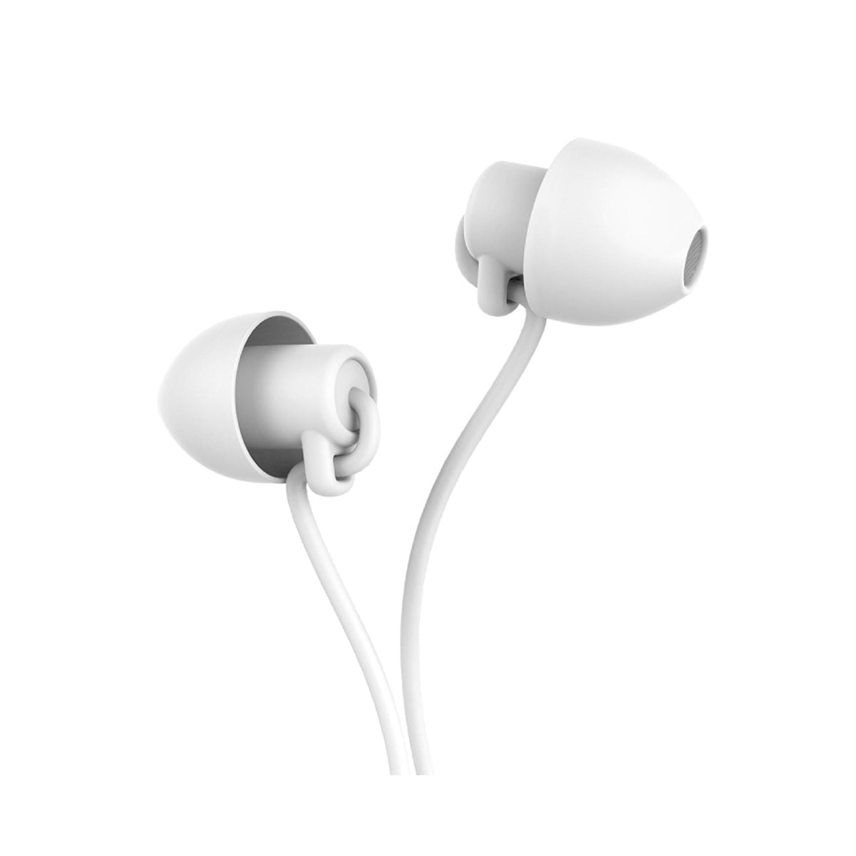 Earphone98 03 Scaled Hoco Material: Silica Gel, Tpe Enameled Wire Length: 1.2M, Weight: 10G Speaker: 6Mm Connector: 3.5Mm Microphone: With A Wheat Controller Wire Control: Single Button Control Silicone Material, Soft And Does Not Oppress The Ear, Suitable For Sleeping Silicon Sleep Earphones M56 Earphone Wired Headphones With Mic – White Silicon Sleep Earphones M56 Earphone Wired Headphones With Mic – White