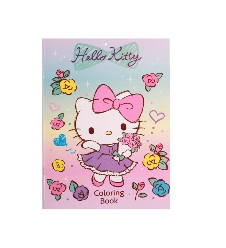 Hello Kitty Coloring Book with Hello Kitty Stickers (HK673) 16 Sheets ...