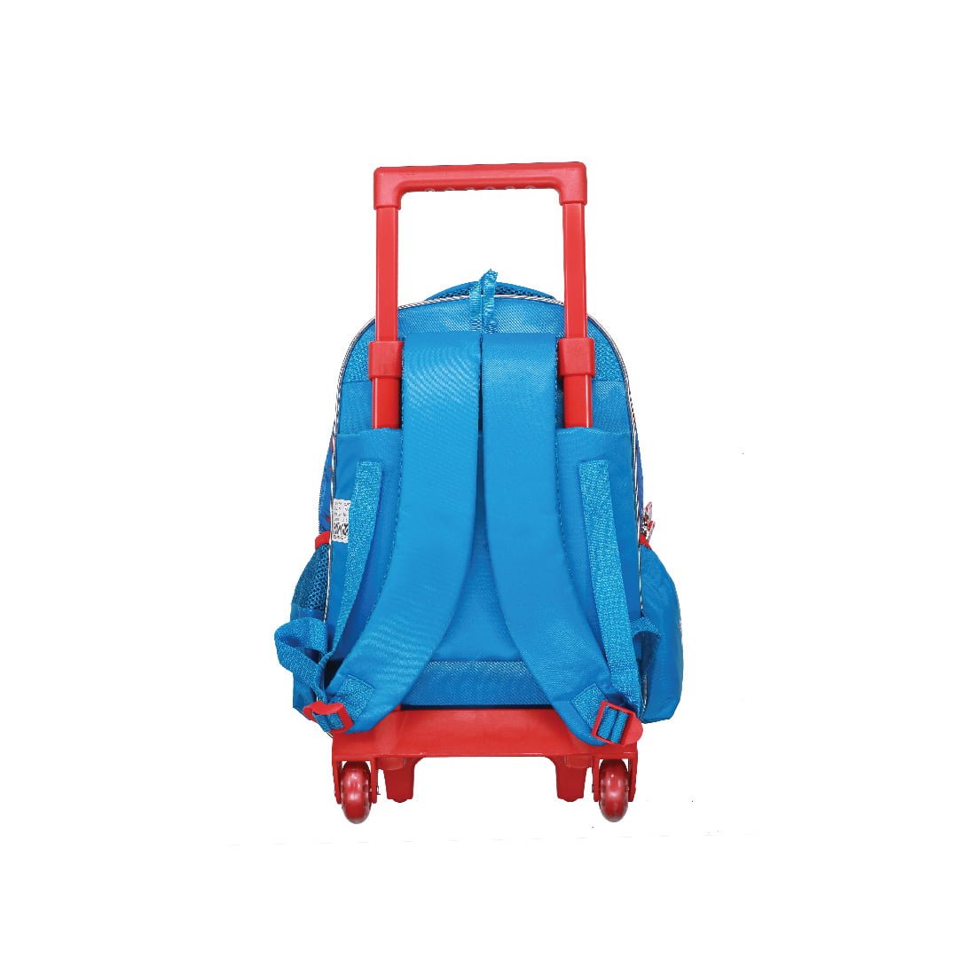 12323Sd 01 The Trolley Bag Is A Reliable Companion For Your Journey. The Trolley Features Main Zip Compartment To Keep Your Child'S Belonging Or School Items. The Trolley Has Comfortable Handle On The Top. The Fine Quality Material And Printing Makes It Durable And Stylish Option. It Is Easy To Zip And Unzip With Smooth Zippers And Pullers. The Wheels On The Bottom Make It Easy To Drag. Wipe With A Clean And Dry Cloth. &Lt;Ul&Gt; &Lt;Li&Gt; Adorable Justice League Print Backpack For Your Little One&Lt;/Li&Gt; &Lt;Li&Gt;Perfect For School, Picnic And More&Lt;/Li&Gt; &Lt;Li&Gt;Offers Plenty Of Space To Store Kid'S Essentials&Lt;/Li&Gt; &Lt;/Ul&Gt; Trolley Bag Justice League Trolley Bag - 2 Main Compartments And 2 Side Pockets 16&Quot; With Pencil Case