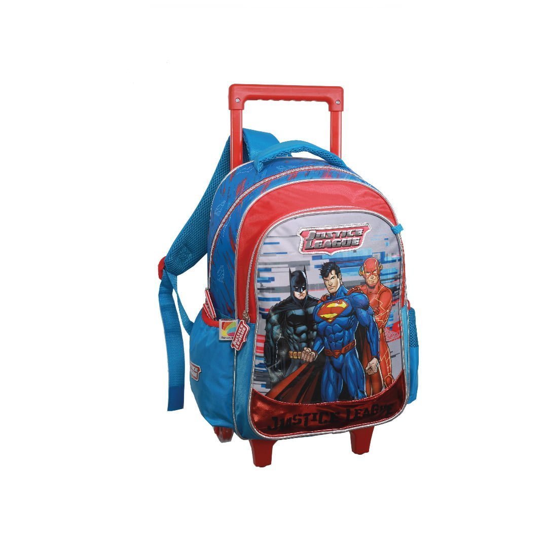 12323Sd 02 The Trolley Bag Is A Reliable Companion For Your Journey. The Trolley Features Main Zip Compartment To Keep Your Child'S Belonging Or School Items. The Trolley Has Comfortable Handle On The Top. The Fine Quality Material And Printing Makes It Durable And Stylish Option. It Is Easy To Zip And Unzip With Smooth Zippers And Pullers. The Wheels On The Bottom Make It Easy To Drag. Wipe With A Clean And Dry Cloth. &Amp;Lt;Ul&Amp;Gt; &Amp;Lt;Li&Amp;Gt; Adorable Justice League Print Backpack For Your Little One&Amp;Lt;/Li&Amp;Gt; &Amp;Lt;Li&Amp;Gt;Perfect For School, Picnic And More&Amp;Lt;/Li&Amp;Gt; &Amp;Lt;Li&Amp;Gt;Offers Plenty Of Space To Store Kid'S Essentials&Amp;Lt;/Li&Amp;Gt; &Amp;Lt;/Ul&Amp;Gt; Trolley Bag Justice League Trolley Bag - 2 Main Compartments And 2 Side Pockets 16&Amp;Quot; With Pencil Case