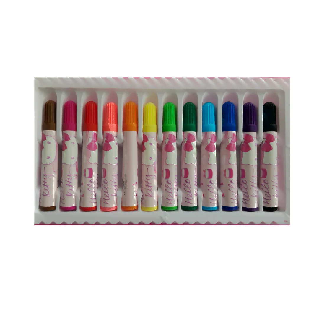 132412Sd &Lt;Ul&Gt; &Lt;Li&Gt;Round &Amp; Smooth Color Tip&Lt;/Li&Gt; &Lt;Li&Gt;Safety Cap&Lt;/Li&Gt; &Lt;Li&Gt;Non-Toxic&Lt;/Li&Gt; &Lt;Li&Gt;Excellent Color Laydown For 100% Coverage&Lt;/Li&Gt; &Lt;/Ul&Gt; Color Markers Hello Kitty 12 Color Markers (Hk701-1245)