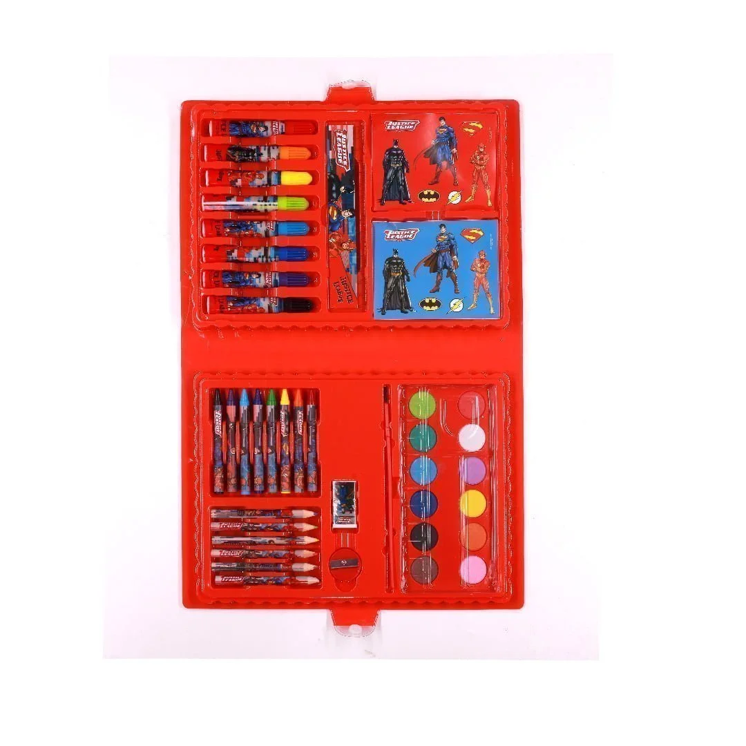 2323Sd 02 &Lt;Div Class=&Quot;Woocommerce-Product-Details__Short-Description&Quot;&Gt; &Lt;Strong&Gt;Items Included In The Package:&Lt;/Strong&Gt; 8 Markers, 8 Crayons, 12 Water Colors, 6 Color Pencils, 2 Stickers, 1 Ruler With Sticker, 1 Eraser, 1 Sharpener, 1 Brush, 1 Transparent Palette With Plastic Handle &Lt;/Div&Gt; Multi Color Set Justice League 40 In 1 Coloring Activity Set (Jl101) Stationary 40 Pieces Multi Color Set