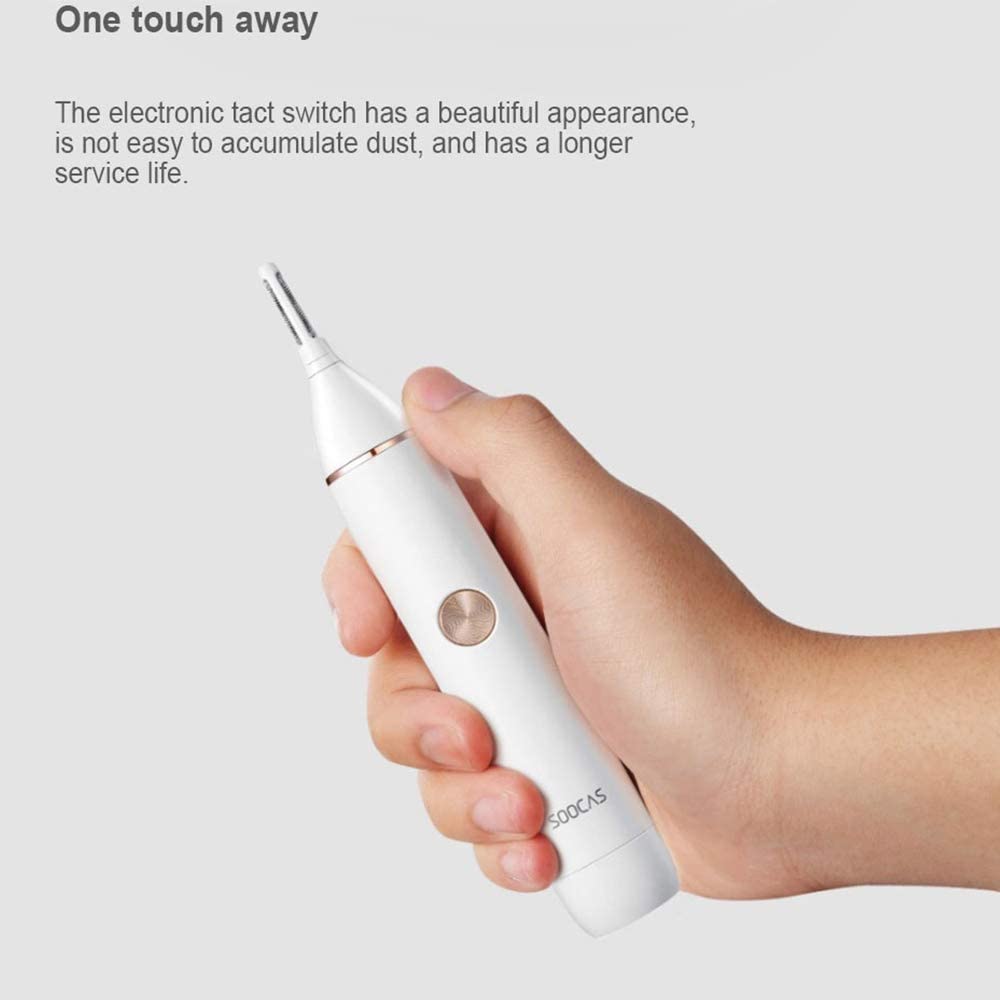 Xiaomi Https://Youtu.be/Ijbkv5O8I4C Soocas Nose Hair Trimmer Ear Hair Shaver Waterproof Xiaomi Ecosystem Product - White