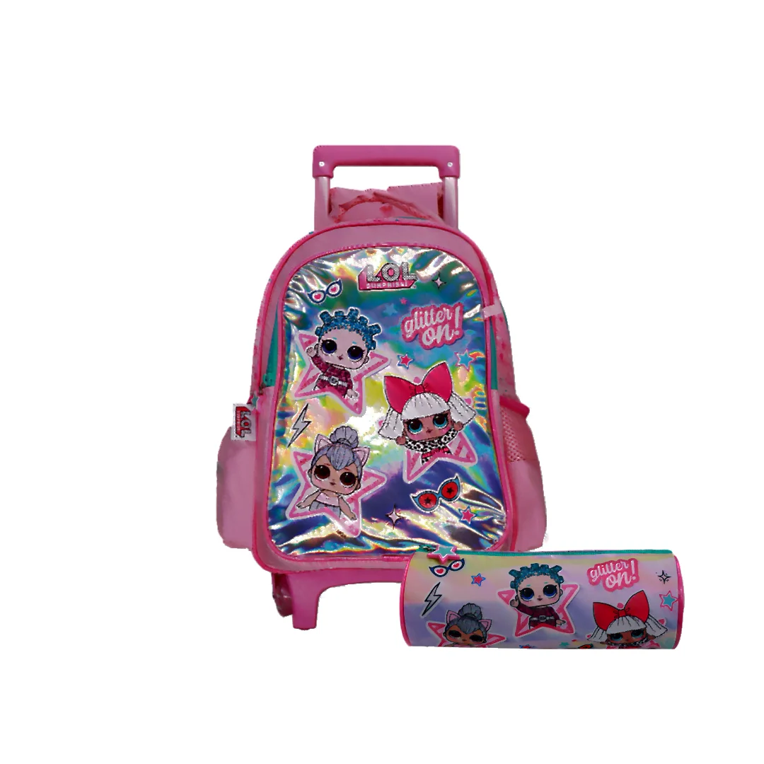 54547 The Trolley Bag Is A Reliable Companion For Your Journey. The Trolley Features Main Zip Compartment To Keep Your Child'S Belonging Or School Items. The Trolley Has Comfortable Handle On The Top. The Fine Quality Material And Printing Makes It Durable And Stylish Option. It Is Easy To Zip And Unzip With Smooth Zippers And Pullers. The Wheels On The Bottom Make It Easy To Drag. Wipe With A Clean And Dry Cloth. &Amp;Lt;Ul&Amp;Gt; &Amp;Lt;Li&Amp;Gt; Adorable Lol Print Backpack For Your Little One&Amp;Lt;/Li&Amp;Gt; &Amp;Lt;Li&Amp;Gt;Perfect For School, Picnic And More&Amp;Lt;/Li&Amp;Gt; &Amp;Lt;Li&Amp;Gt;Offers Plenty Of Space To Store Kid'S Essentials&Amp;Lt;/Li&Amp;Gt; &Amp;Lt;/Ul&Amp;Gt; Trolley School Bag Lol School Trolley Bag 15&Amp;Quot; - 2 Main Compartments 2 Side Pockets With Lol Pencil Case (Lol04)