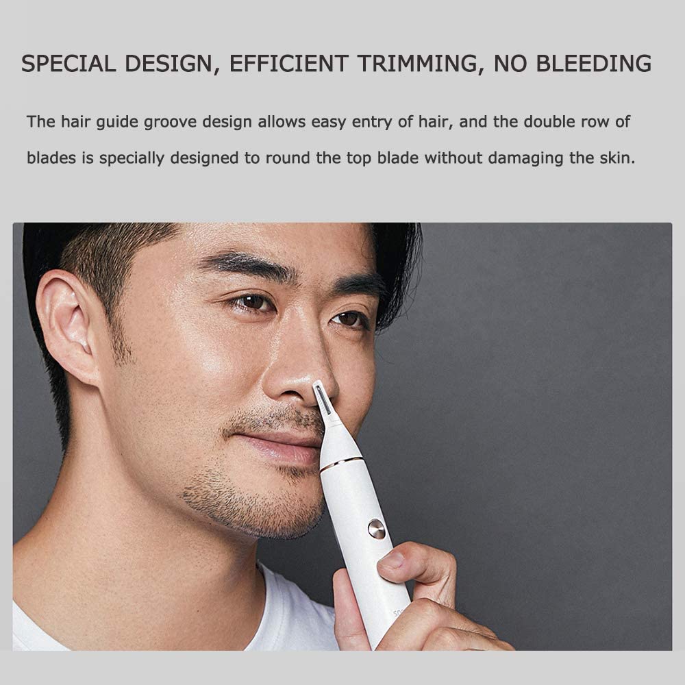 61Bmub2Ug6L. Ac Sl1000 Xiaomi Https://Youtu.be/Ijbkv5O8I4C Soocas Nose Hair Trimmer Ear Hair Shaver Waterproof Xiaomi Ecosystem Product - White
