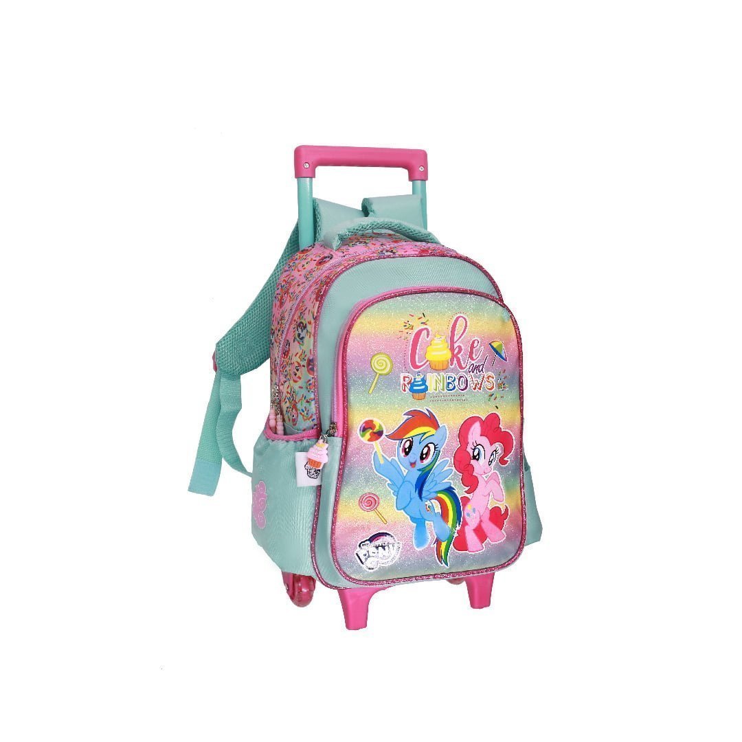 Mlp52 02 The Trolley Bag Is A Reliable Companion For Your Journey. The Trolley Features Main Zip Compartment To Keep Your Child'S Belonging Or School Items. The Trolley Has Comfortable Handle On The Top. The Fine Quality Material And Printing Makes It Durable And Stylish Option. It Is Easy To Zip And Unzip With Smooth Zippers And Pullers. The Wheels On The Bottom Make It Easy To Drag. Wipe With A Clean And Dry Cloth. &Lt;Ul&Gt; &Lt;Li&Gt; Adorable My Little Pony Print Backpack For Your Little One&Lt;/Li&Gt; &Lt;Li&Gt;Perfect For School, Picnic And More&Lt;/Li&Gt; &Lt;Li&Gt;Offers Plenty Of Space To Store Kid'S Essentials&Lt;/Li&Gt; &Lt;/Ul&Gt; School Trolley Bag My Little Pony School Trolley Bag 15&Quot; - 2 Main Compartments 2 Side Pockets With My Little Pony Pencil Case (Mlp52)