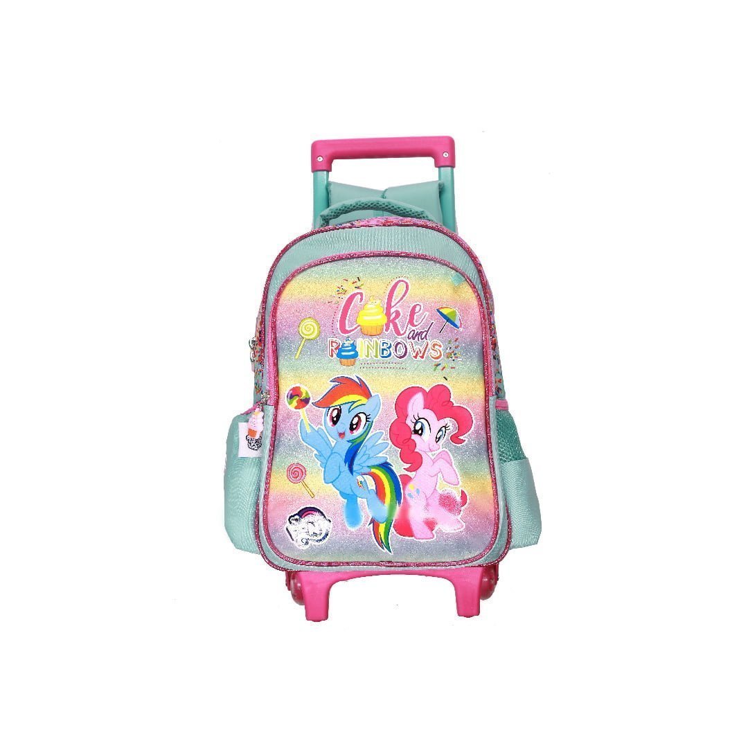 Mlp52 03 The Trolley Bag Is A Reliable Companion For Your Journey. The Trolley Features Main Zip Compartment To Keep Your Child'S Belonging Or School Items. The Trolley Has Comfortable Handle On The Top. The Fine Quality Material And Printing Makes It Durable And Stylish Option. It Is Easy To Zip And Unzip With Smooth Zippers And Pullers. The Wheels On The Bottom Make It Easy To Drag. Wipe With A Clean And Dry Cloth. &Lt;Ul&Gt; &Lt;Li&Gt; Adorable My Little Pony Print Backpack For Your Little One&Lt;/Li&Gt; &Lt;Li&Gt;Perfect For School, Picnic And More&Lt;/Li&Gt; &Lt;Li&Gt;Offers Plenty Of Space To Store Kid'S Essentials&Lt;/Li&Gt; &Lt;/Ul&Gt; My Little Pony School Trolley Bag 15&Quot; - 2 Main Compartments 2 Side Pockets With My Little Pony Pencil Case (Mlp52)